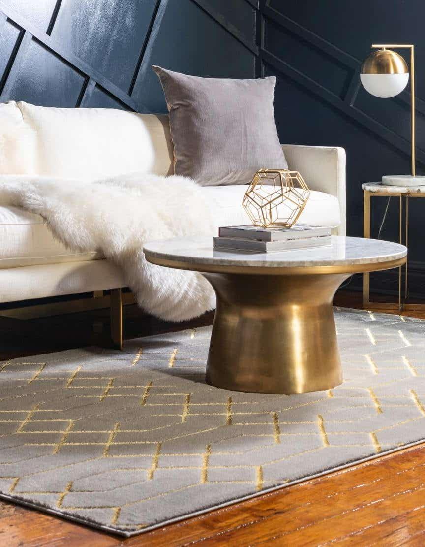 Glam Gray/Gold Area Rug