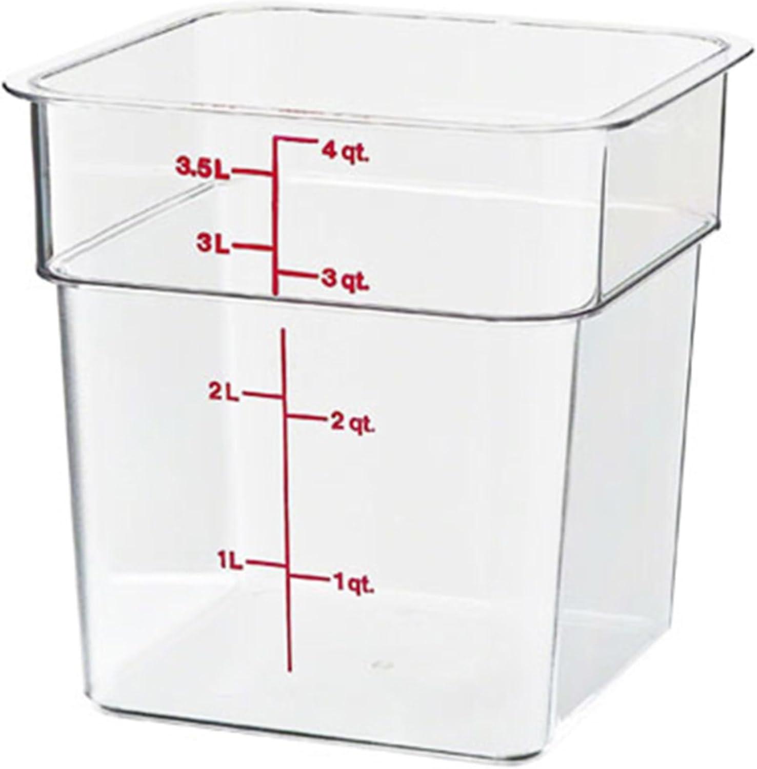 Cambro Clear 4QT Square Food Container 4SFSCW135