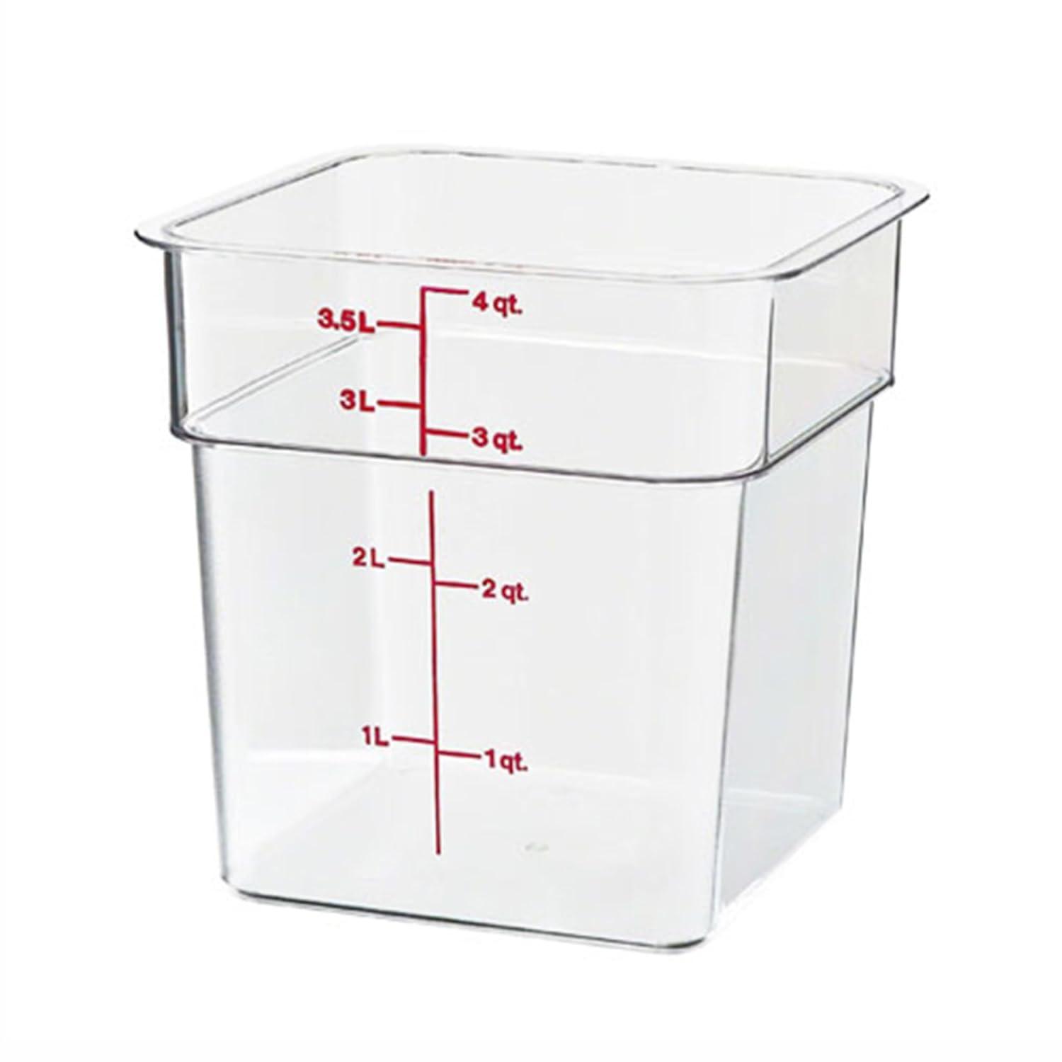 Cambro Clear 4QT Square Food Container 4SFSCW135