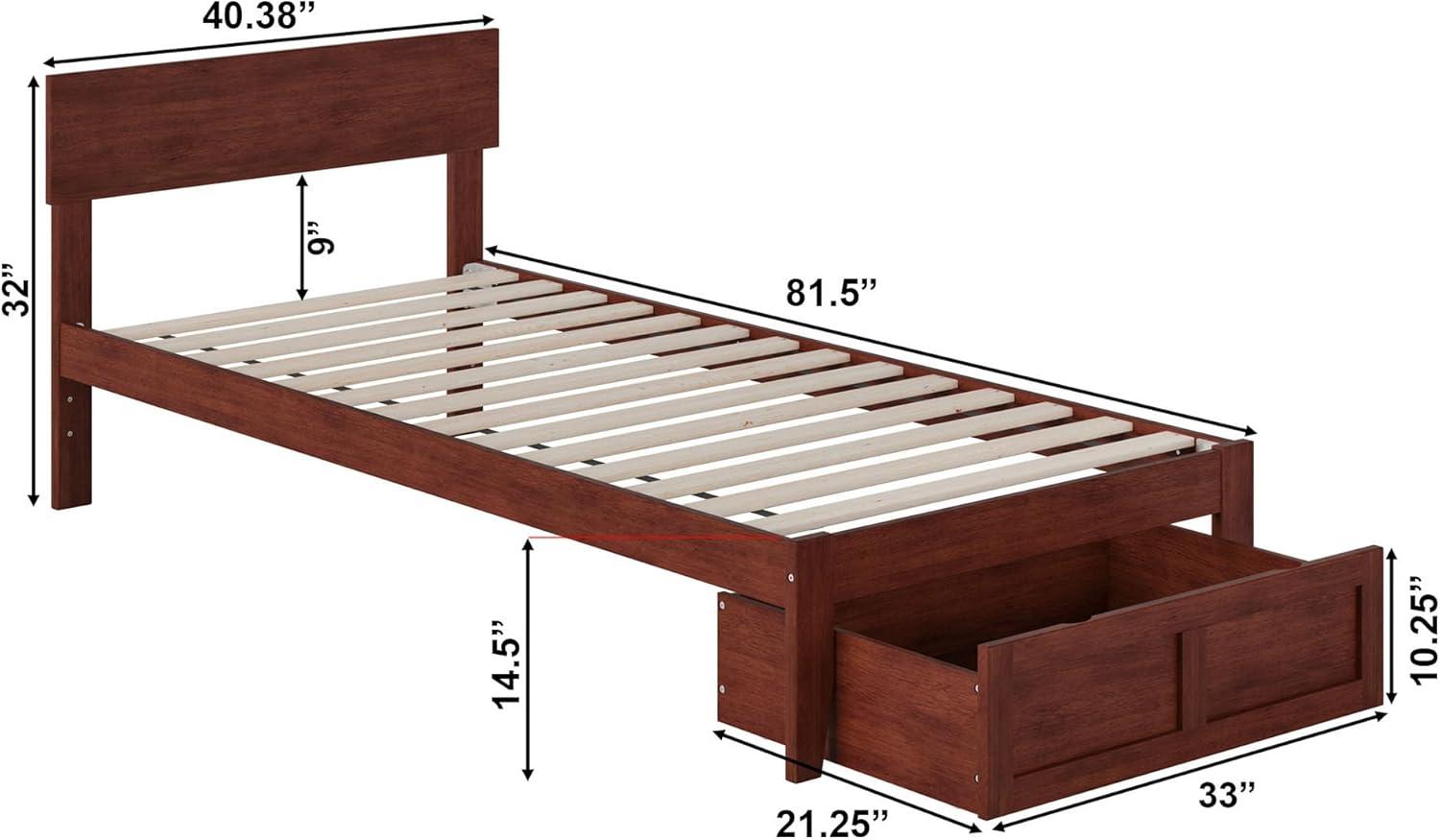 Boston Bed with Foot Drawer - AFI