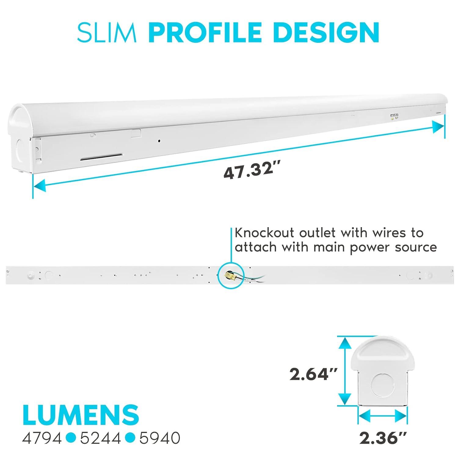 Luxrite 4' Selectable CCT Linear LED Shop Light