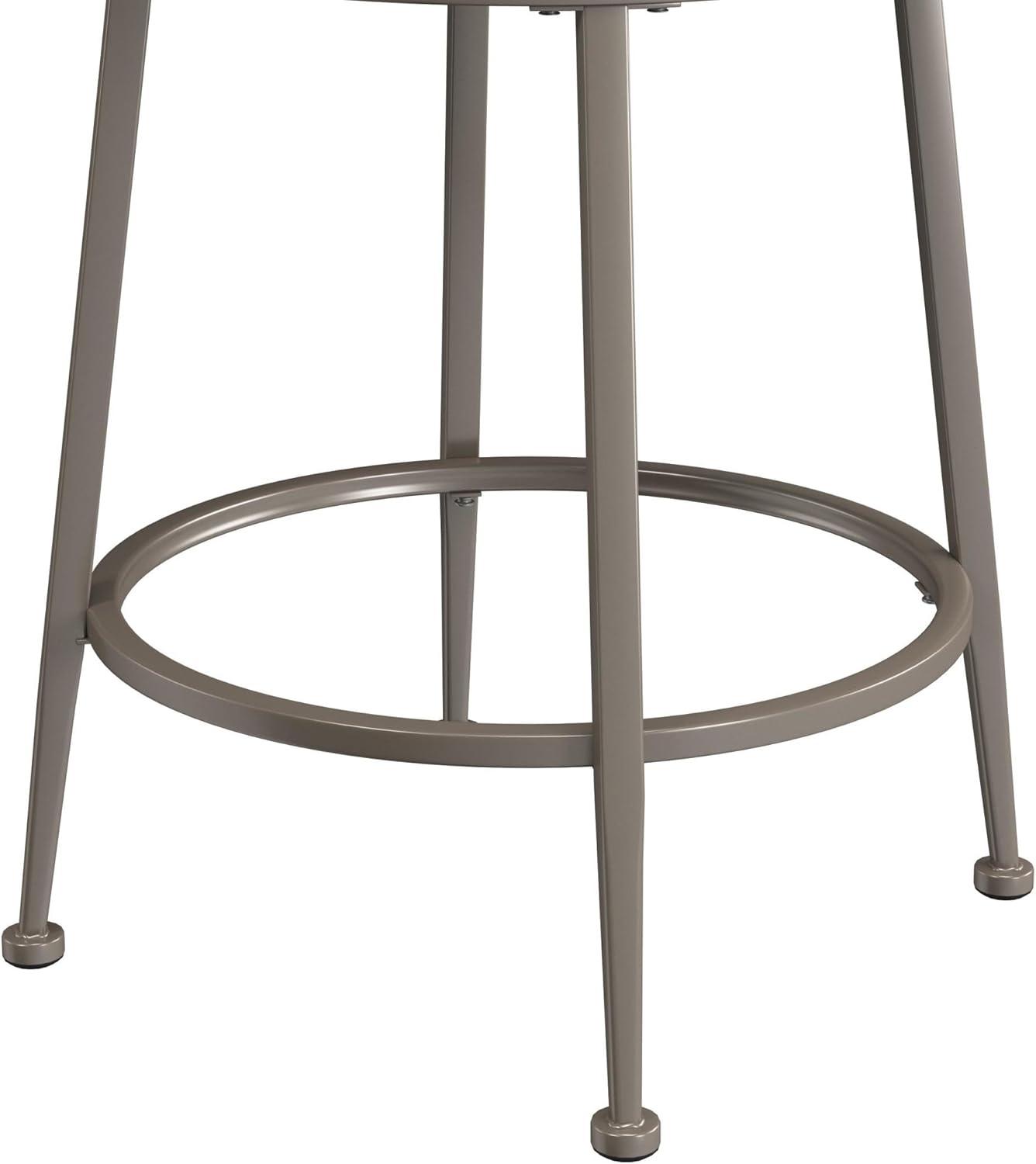 Hutchinson Gray Wood and Metal Swivel Counter Stool