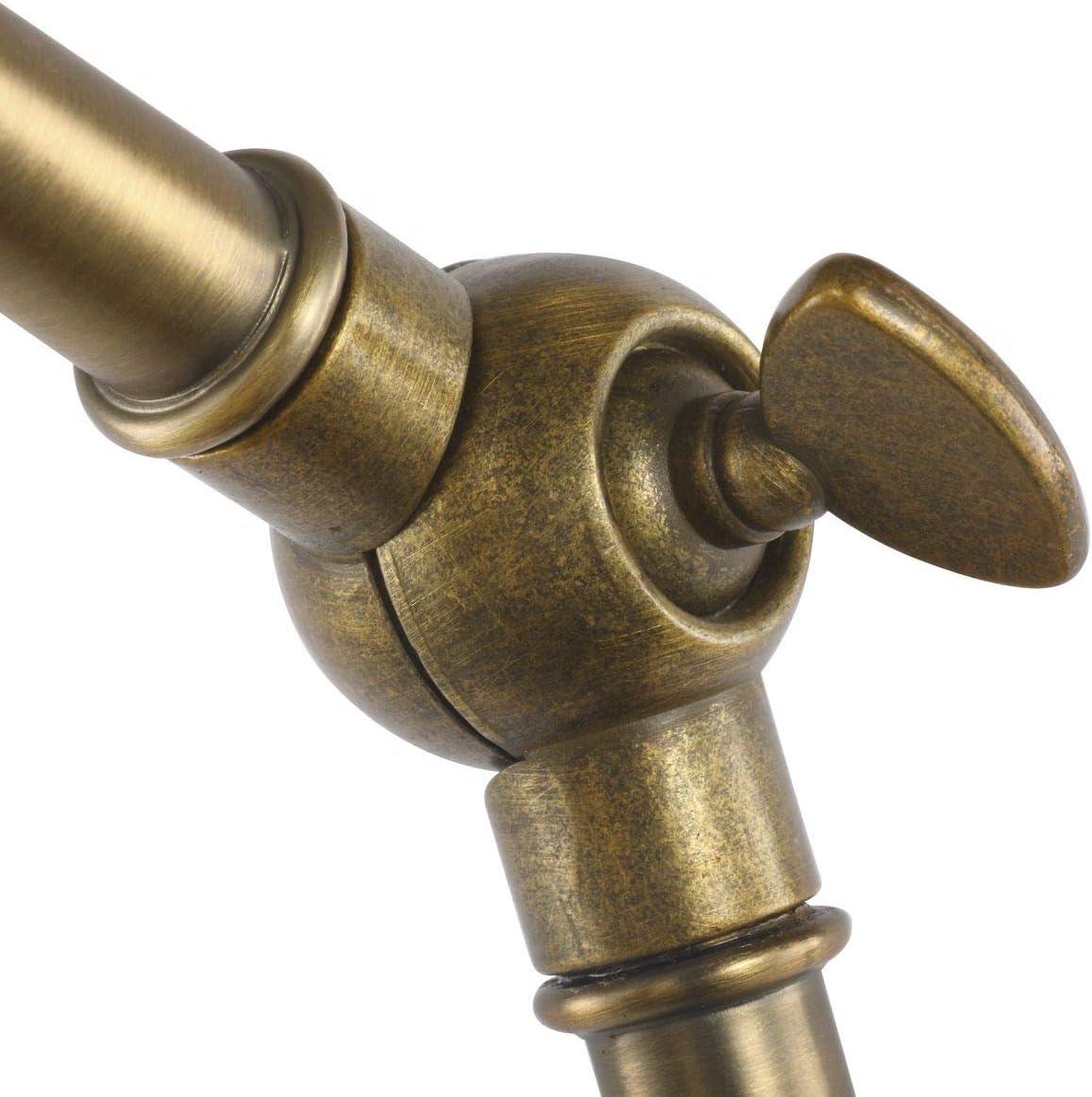Progress Lighting Hinton 1-Light Swing Arm Wall Bracket, Vintage Brass, Metal Shade
