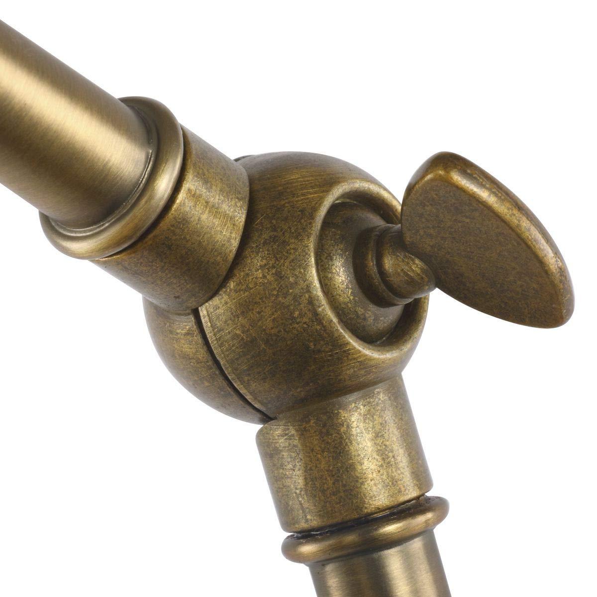 Progress Lighting Hinton 1-Light Swing Arm Wall Bracket, Vintage Brass, Metal Shade