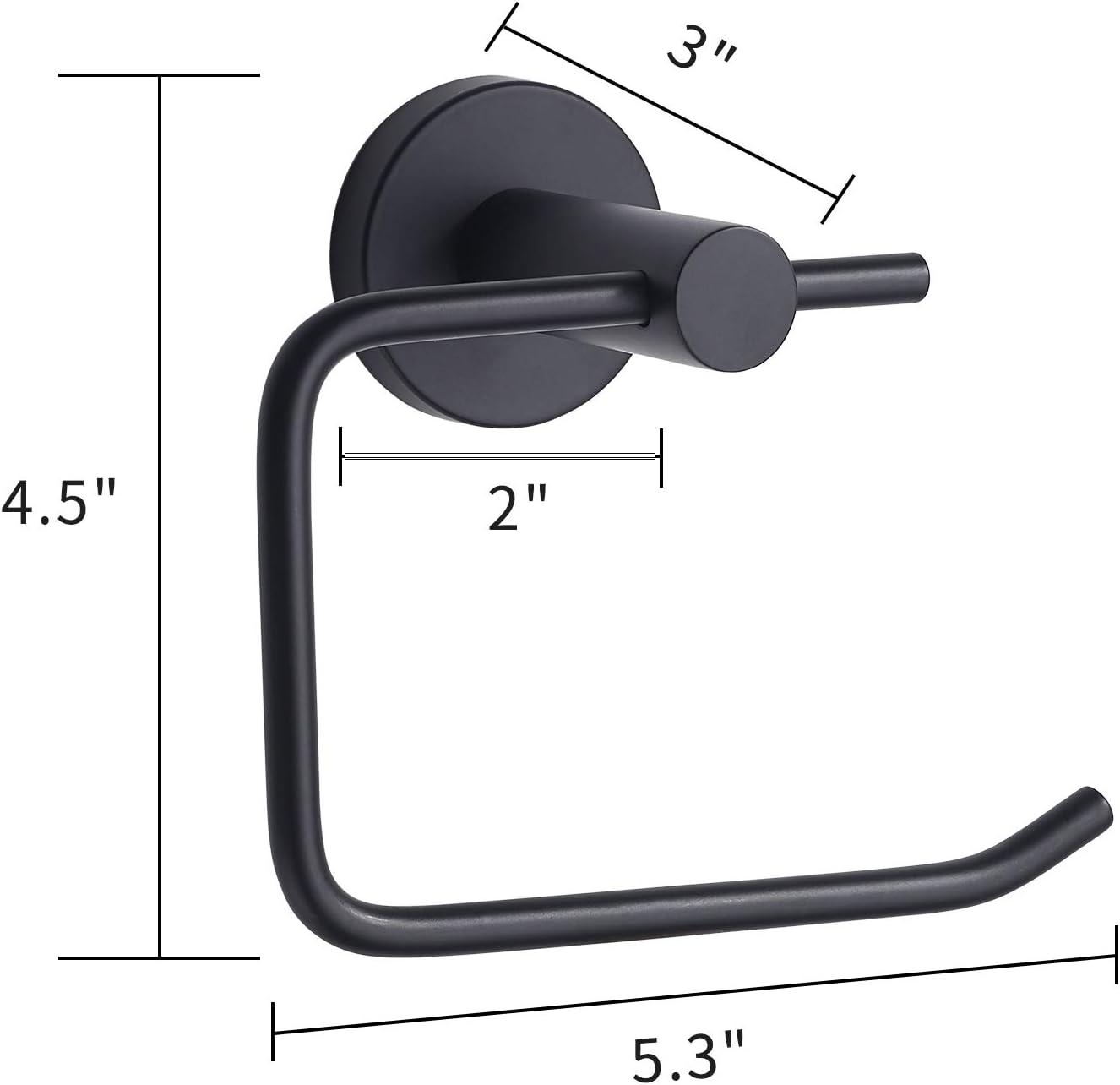 Matte Black Stainless Steel Wall Mounted Toilet Paper Holder