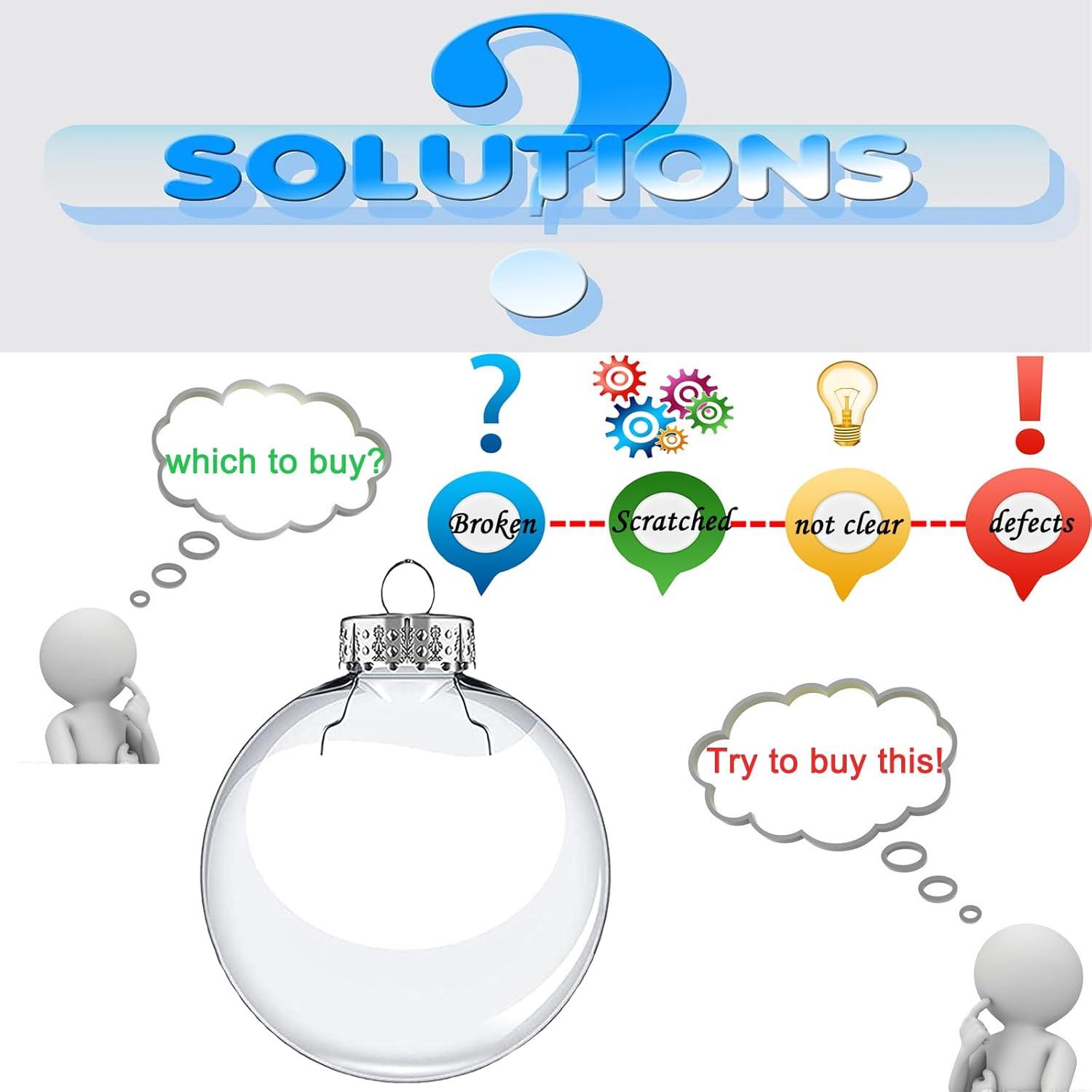 NOGIS 12 PCS 3.15 Inch Clear Ornaments Balls, Christmas DIY Fillable Ball Transparent Ball Baubles Crafts for Party Favor Wedding Christmas Birthday Home Decor