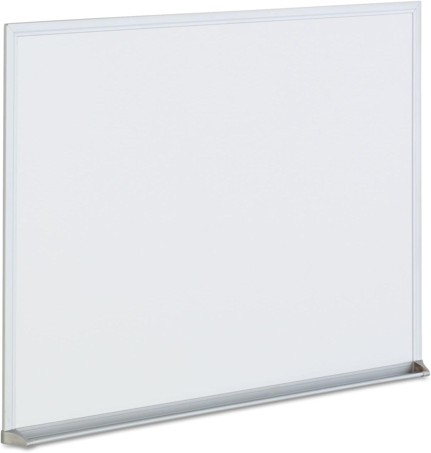 UNIVERSAL Dry-Erase Board Melamine 24 x 18 Satin-Finished Aluminum Frame 43622