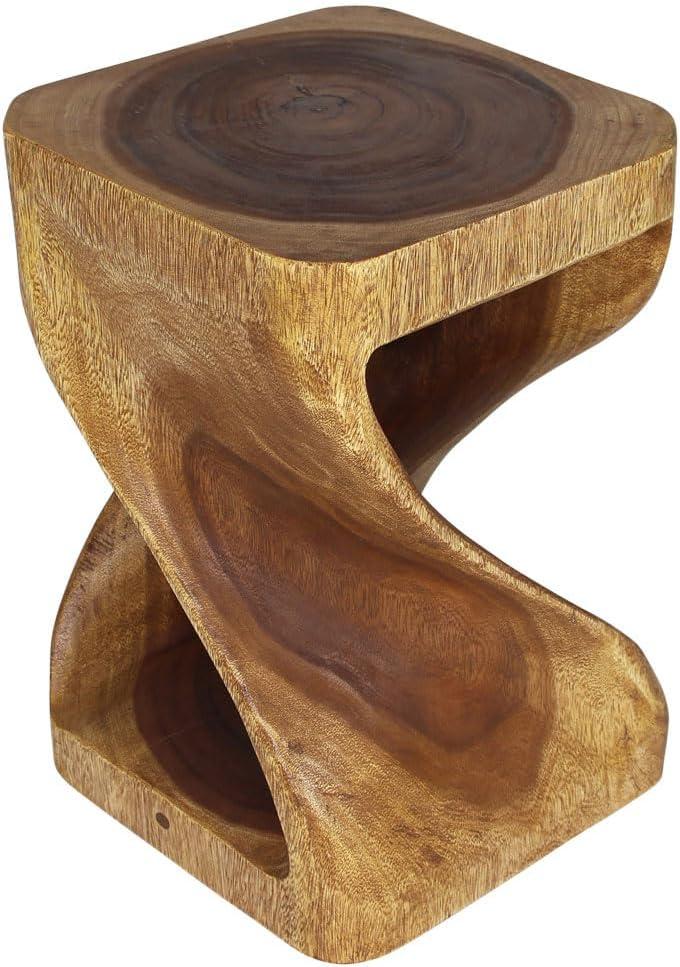 Haussmann® Original Wood Twist Stool 14 X 14 X 20 In High Walnut Oil