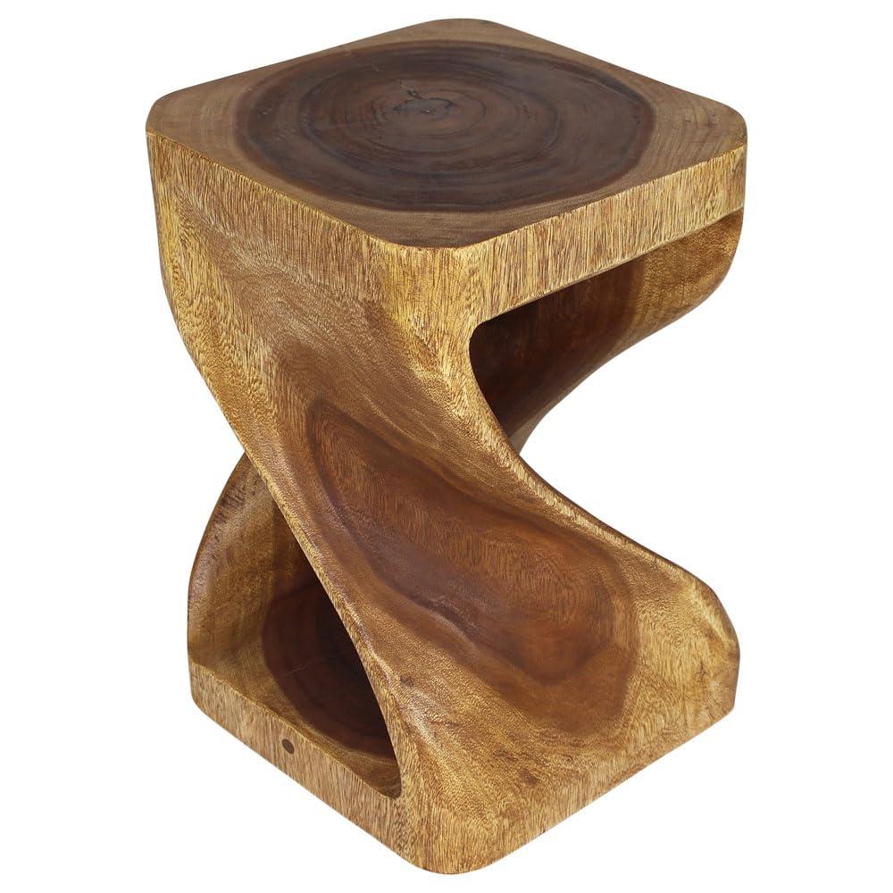 Haussmann® Original Wood Twist Stool 14 X 14 X 20 In High Walnut Oil