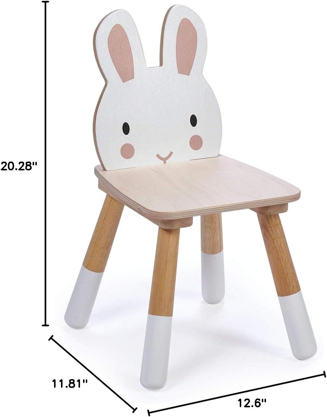 White Handcrafted Sustainably Sourced Kids Rabbit Chair