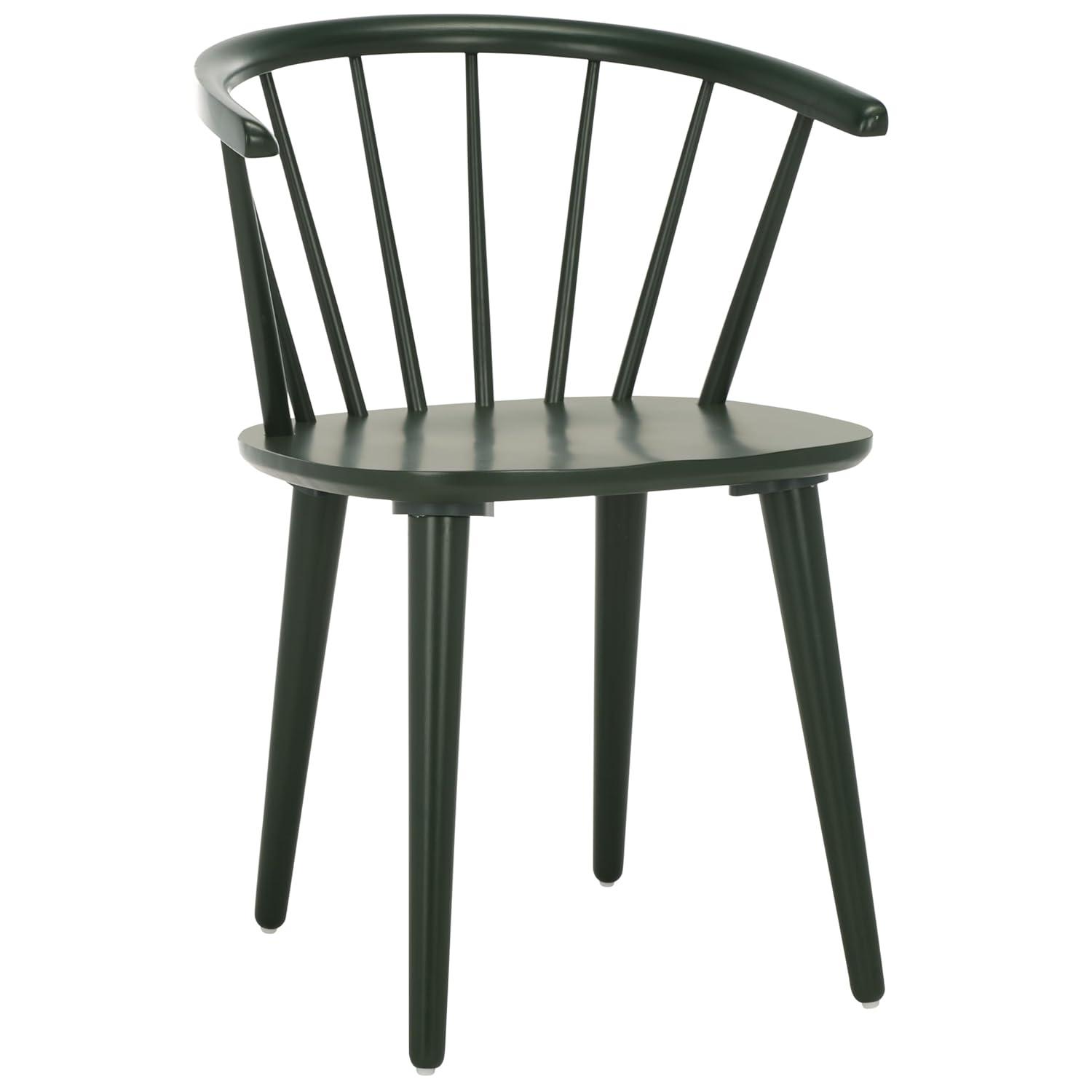 SAFAVIEH Blanchard Contemporary Wood Solid Dining Bistro Chair, Garden Green (Set of 2)