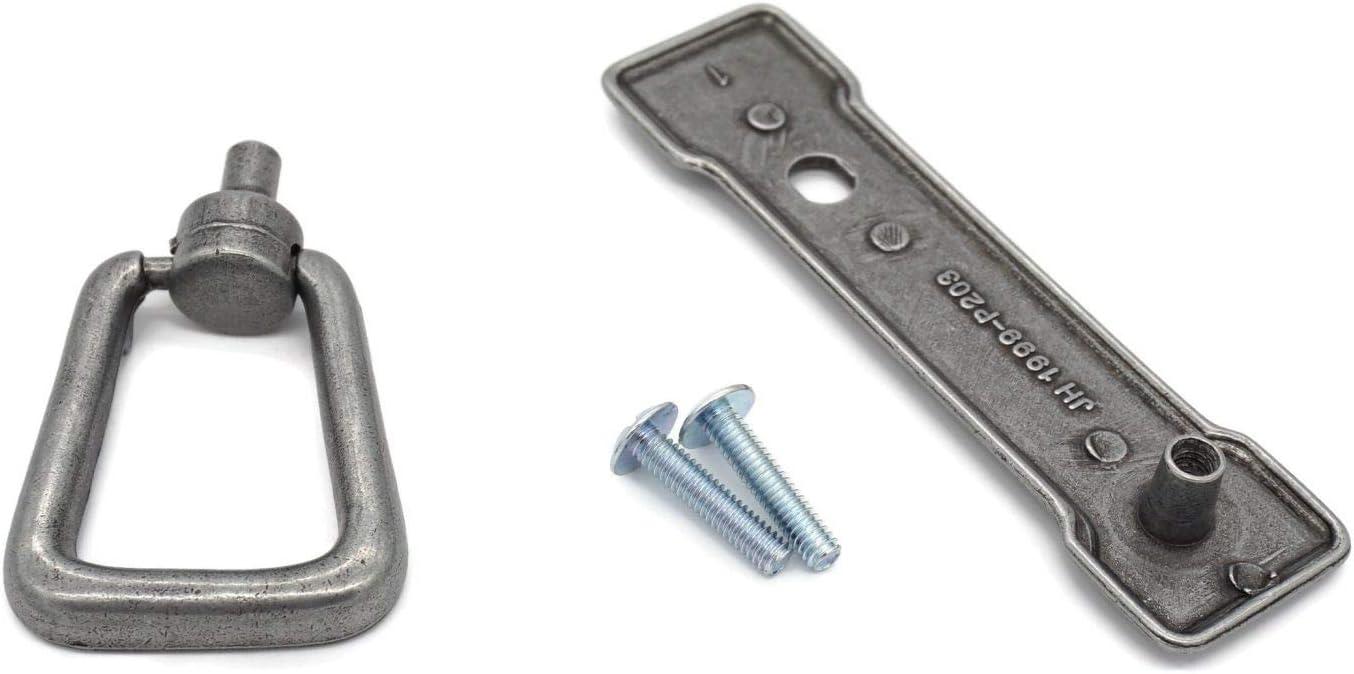 Pewter Zinc Alloy Vertical Drop Bail Cabinet Pull