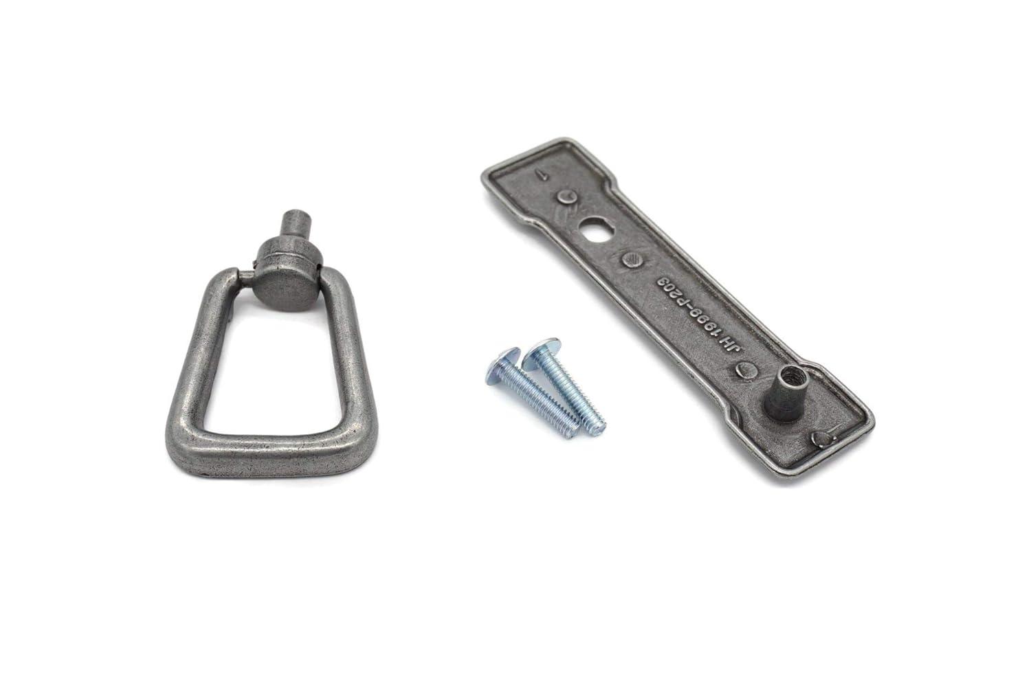 Pewter Zinc Alloy Vertical Drop Bail Cabinet Pull