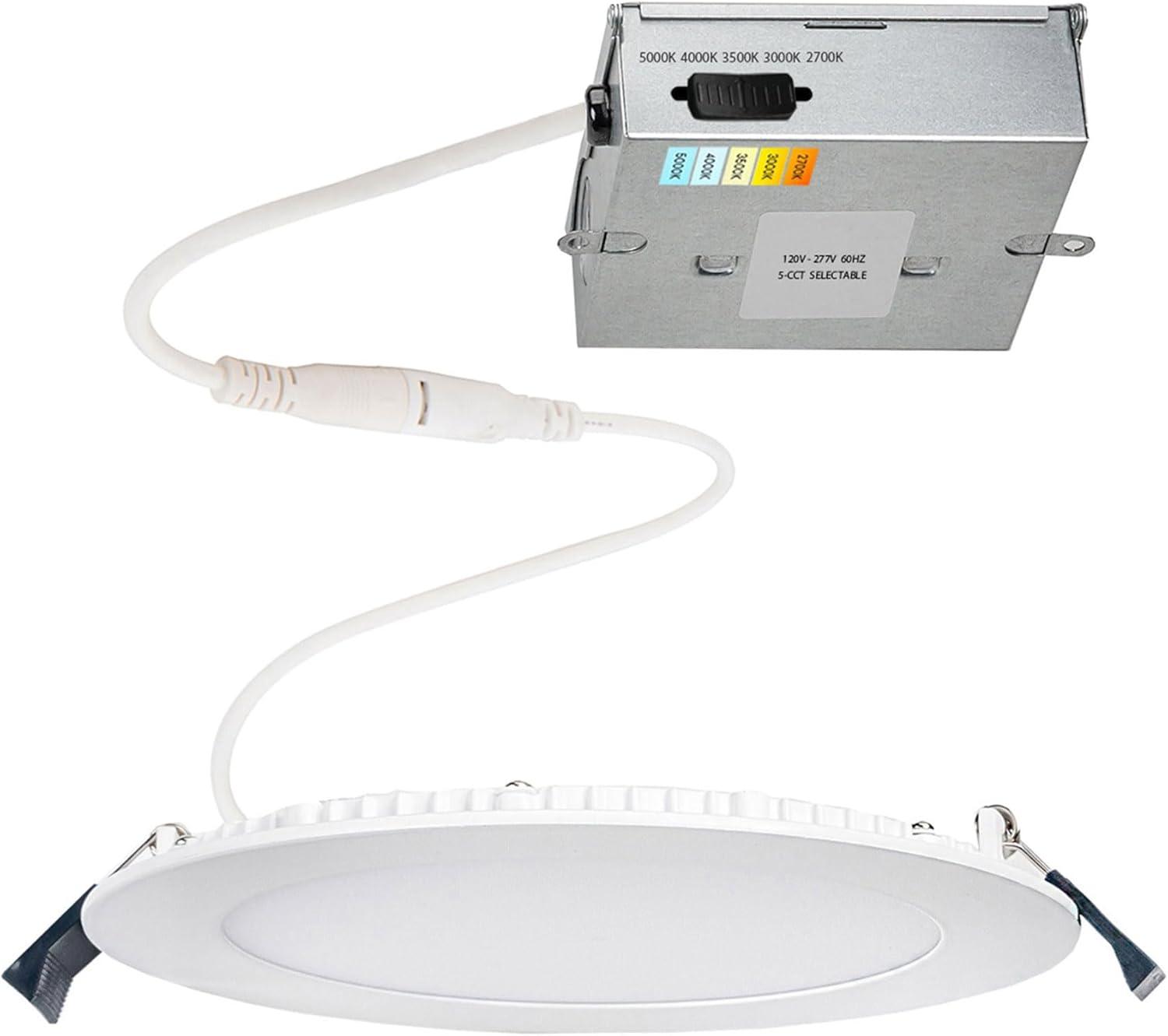 Lotos Selectable Color Temperature Dimmable Air-Tight IC Rated LED Canless Recessed Lighting Kit