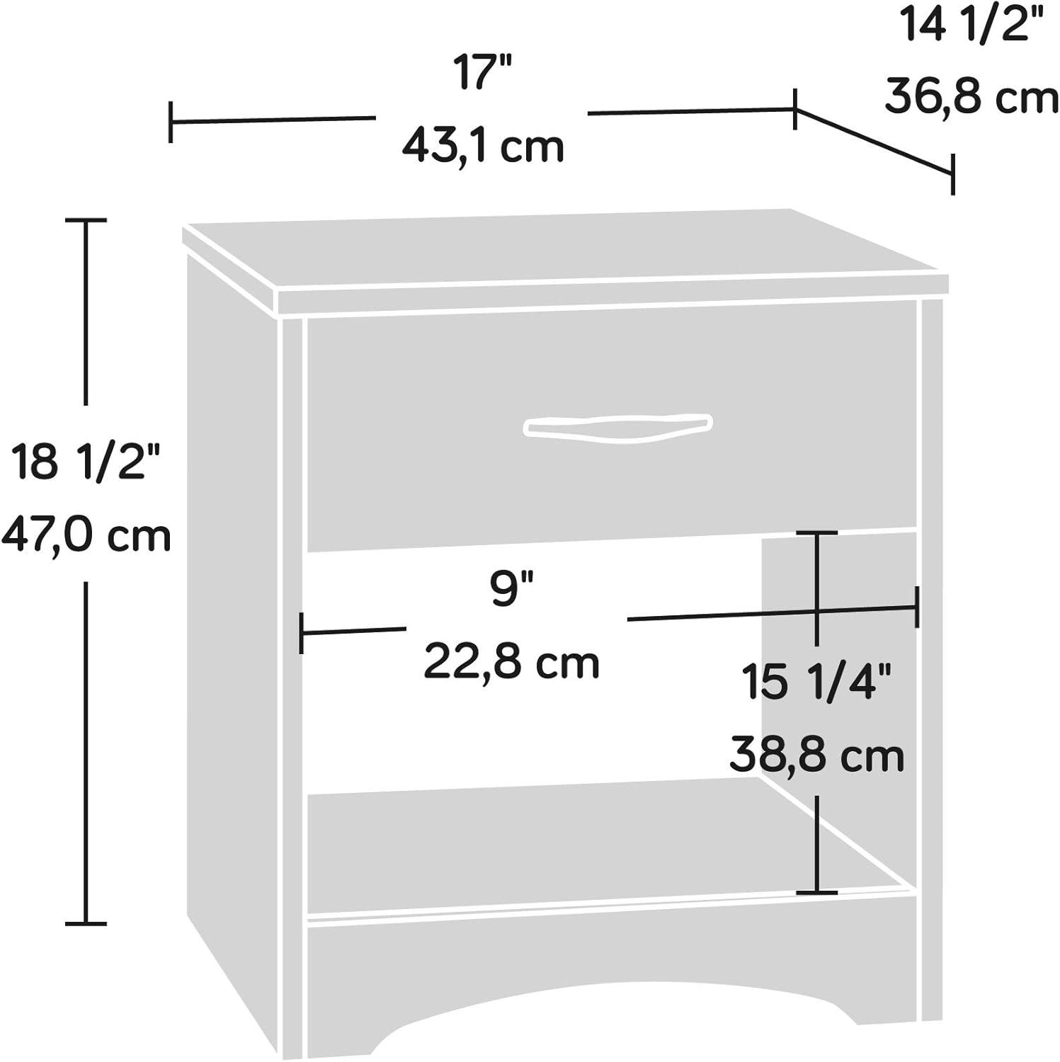 Beginnings Nightstand with Drawer & Open Shelf - Cinnamon Cherry - Sauder