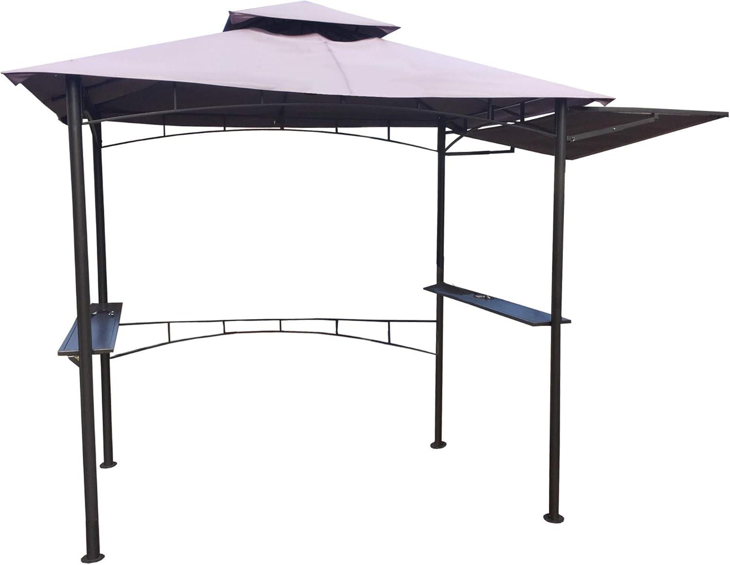 Beige Whisper 5' x 8' Grill Gazebo Replacement Canopy with Awning