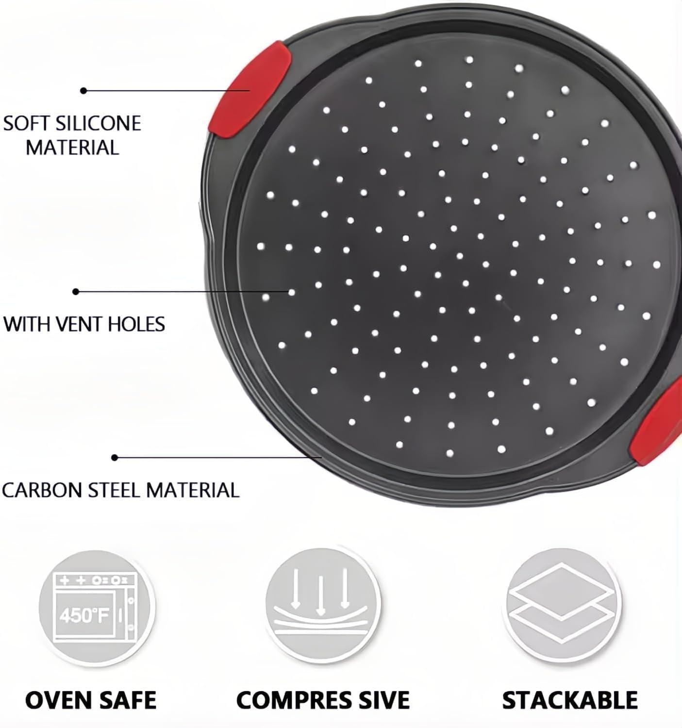Lifemaster Lifemaster Non-Stick Steel Pizza Pan