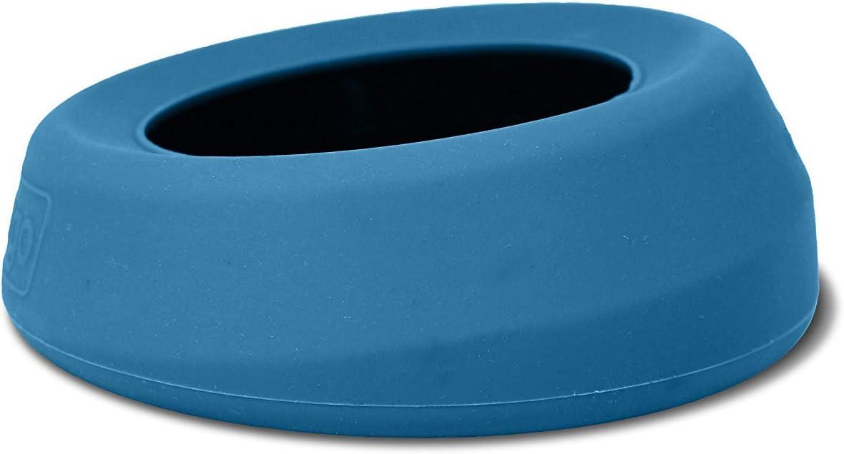 Coastal Blue Silicone Splash-Free Dog Water Bowl