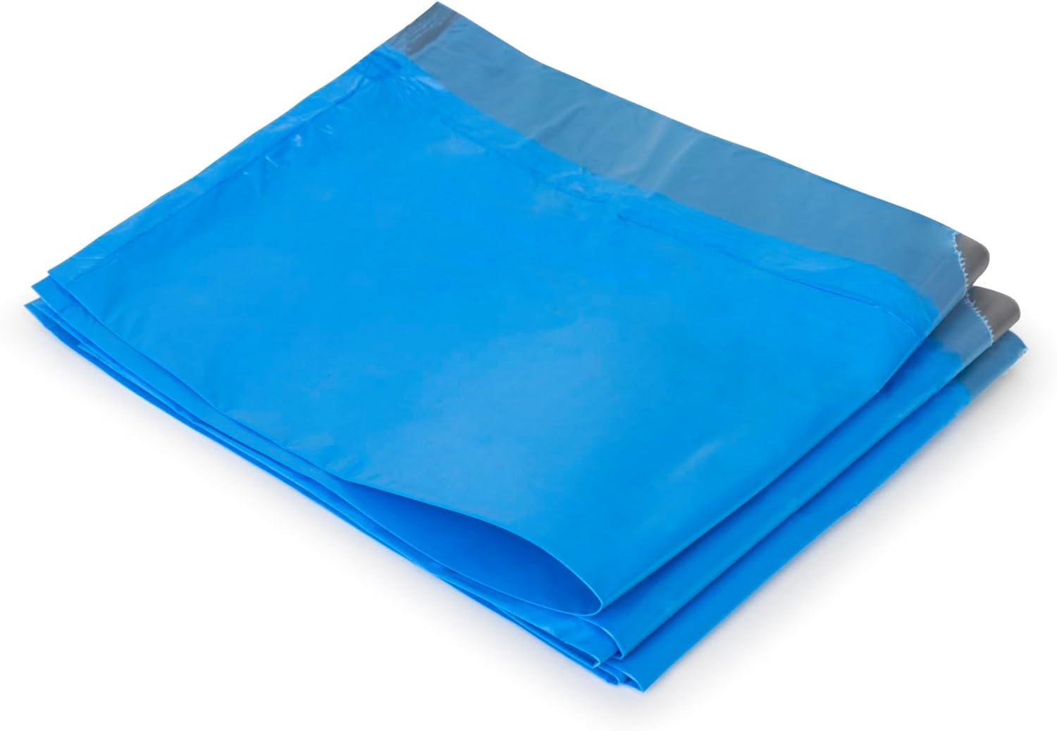 Plasticplace Trash Bags Compatible with simplehuman Code D (100 Count) Blue Recycling Bags 5.3 Gallon / 20 Liter 15.75"" x 28"