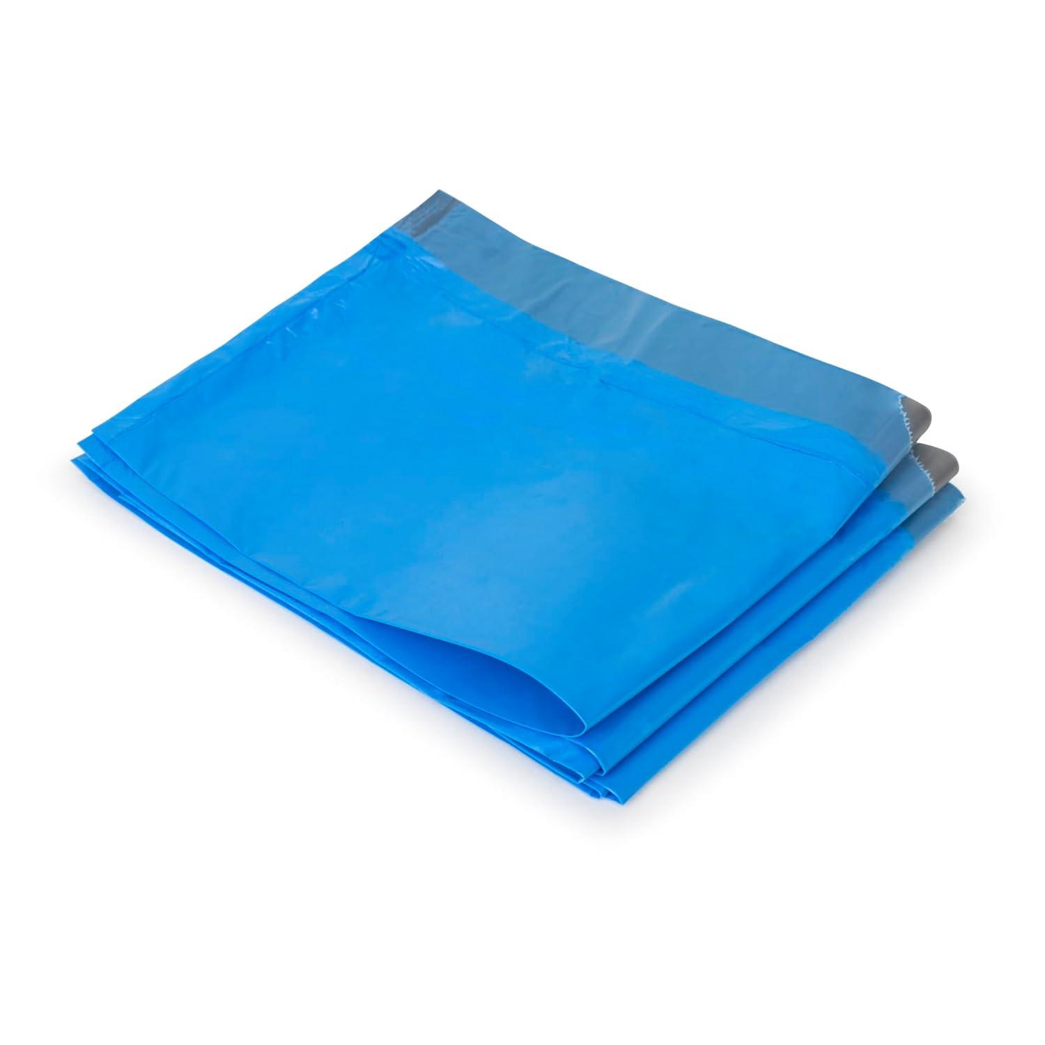 Plasticplace Trash Bags Compatible with simplehuman Code D (100 Count) Blue Recycling Bags 5.3 Gallon / 20 Liter 15.75"" x 28"