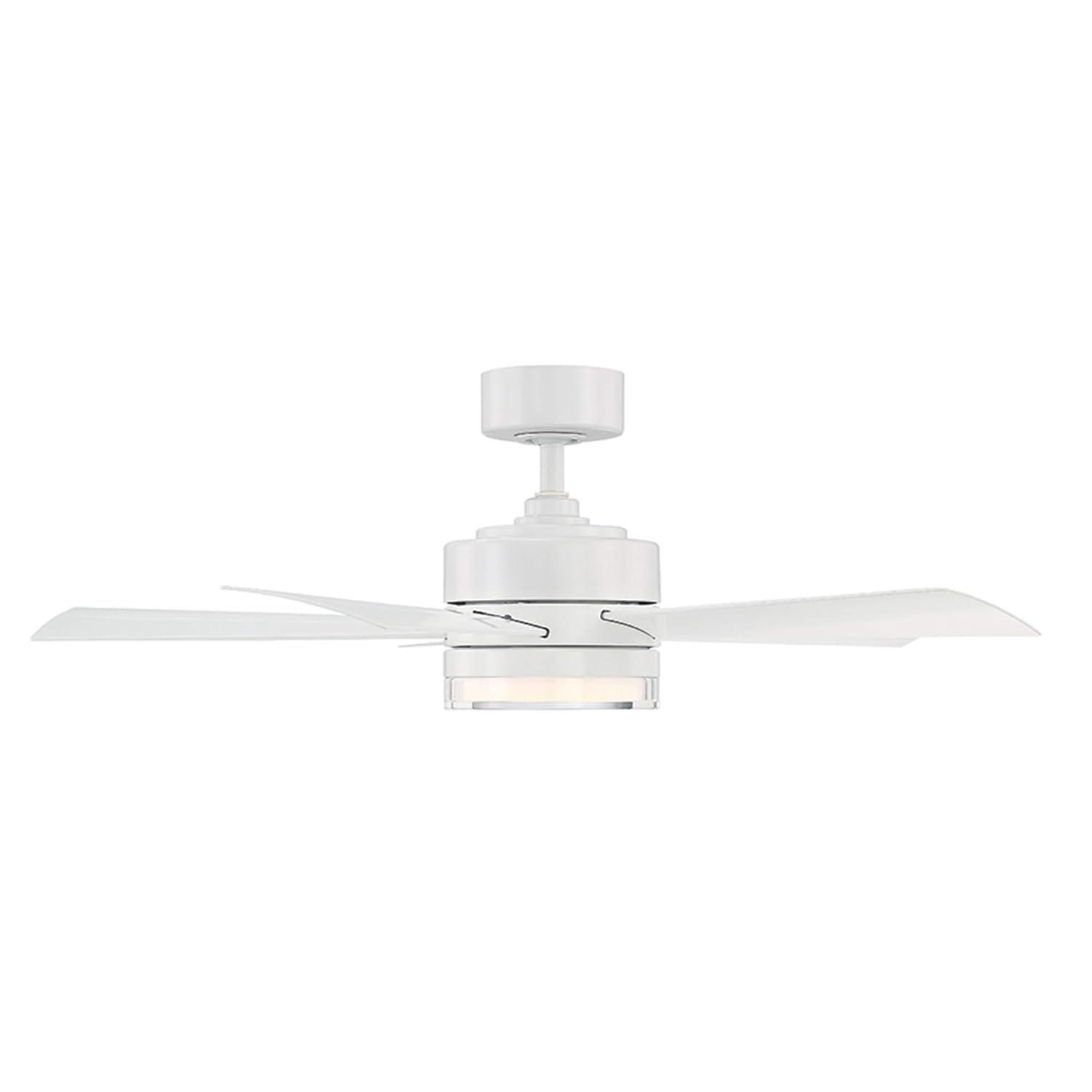 Wynd 42" Matte White Smart Ceiling Fan with LED Light