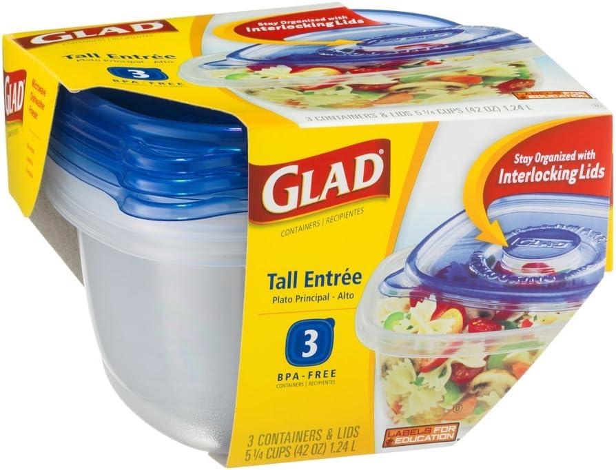 Gladware - Tall Entree 42oz - Large Square - 3ct