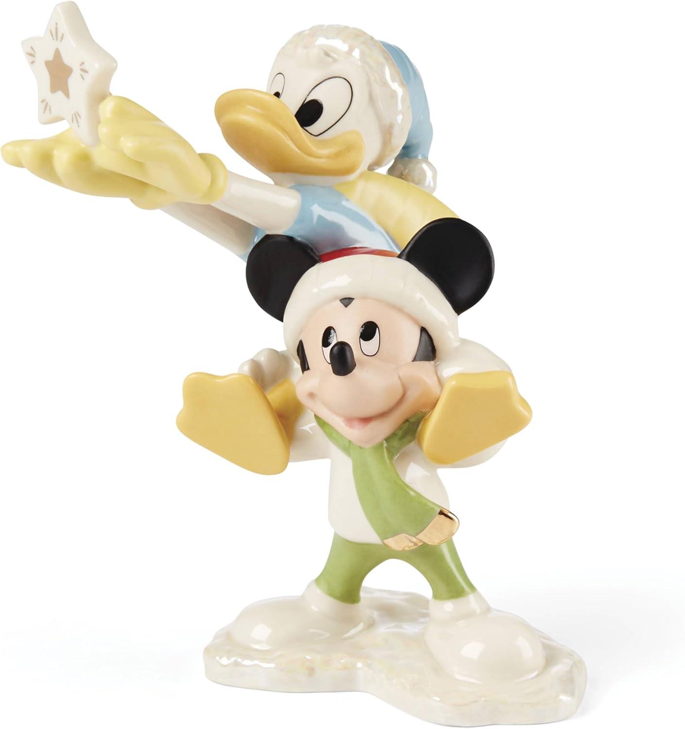 Disney Winter Fun 5-Piece Porcelain Figurine Set with 24K Gold Accents