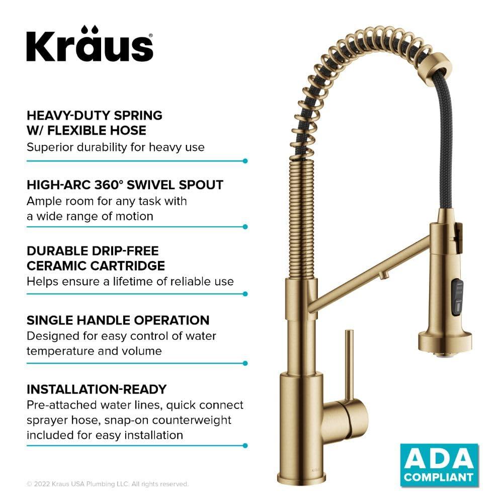KRAUS Bolden 2-in-1 Commercial Style Pull-Down Single Handle Water Filter Kitchen Faucet for Reverse Osmosis or Water Filtration System