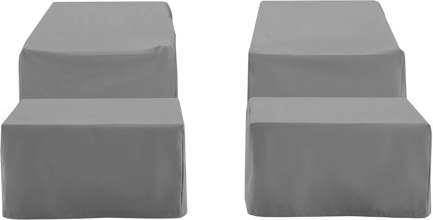 Crosley 4pc Furniture Cover Set: Vinyl Protective Covers for Outdoor Seating, Waterproof & Scratch-Resistant