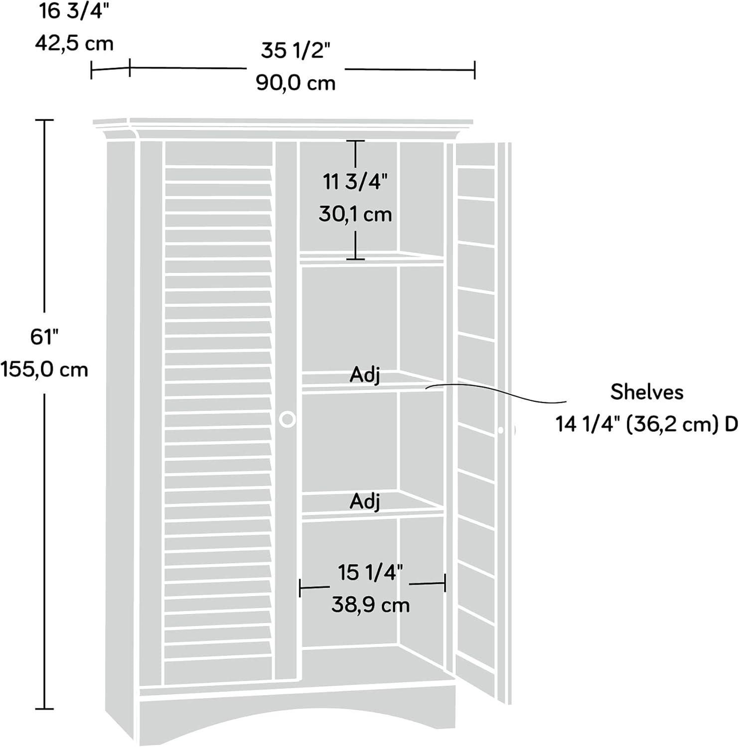 Harbor View Dark Brown MDF Storage Cabinet with Adjustable Shelves