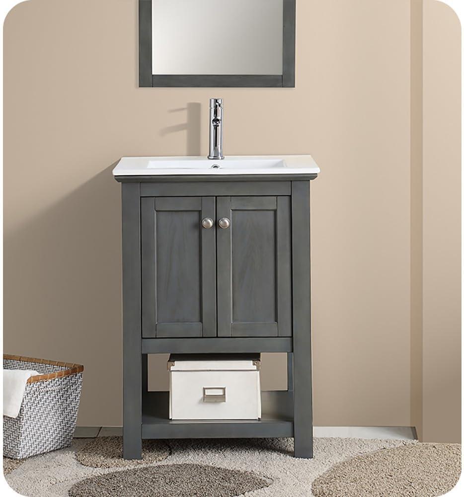 Manchester 30" Freestanding Single Sink Bathroom Vanity with Integrated Sink (Faucet Not Included)