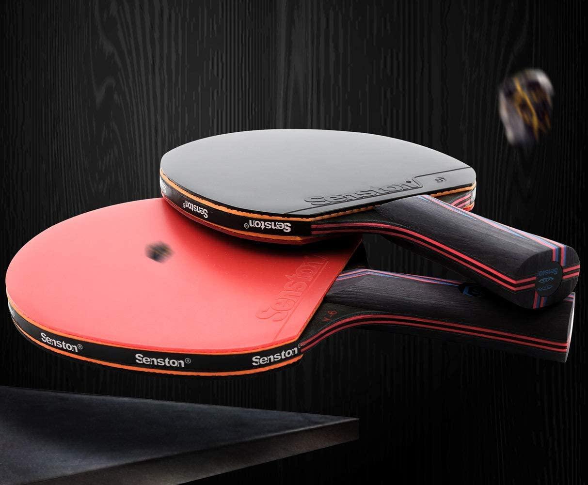 Senston Professional Table Tennis Paddles Advance Intermediate Ping Pong Paddles Set of 2, Table Tennis Racket with Carry Case…