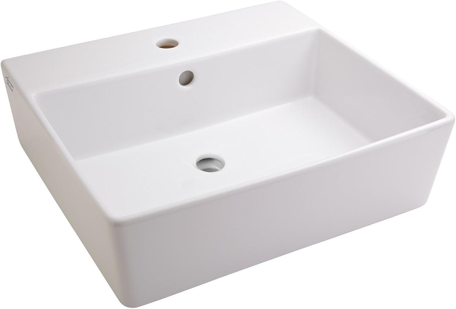 American Standard Loft 17.69'' White Ceramic Rectangular Bathroom Sink with Overflow