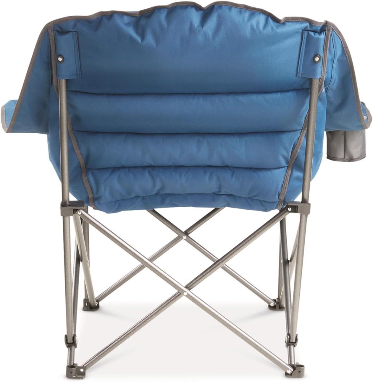 Guide Gear Oversized XL Comfort Padded Camping Chair, 400-lb. Capacity. Blue