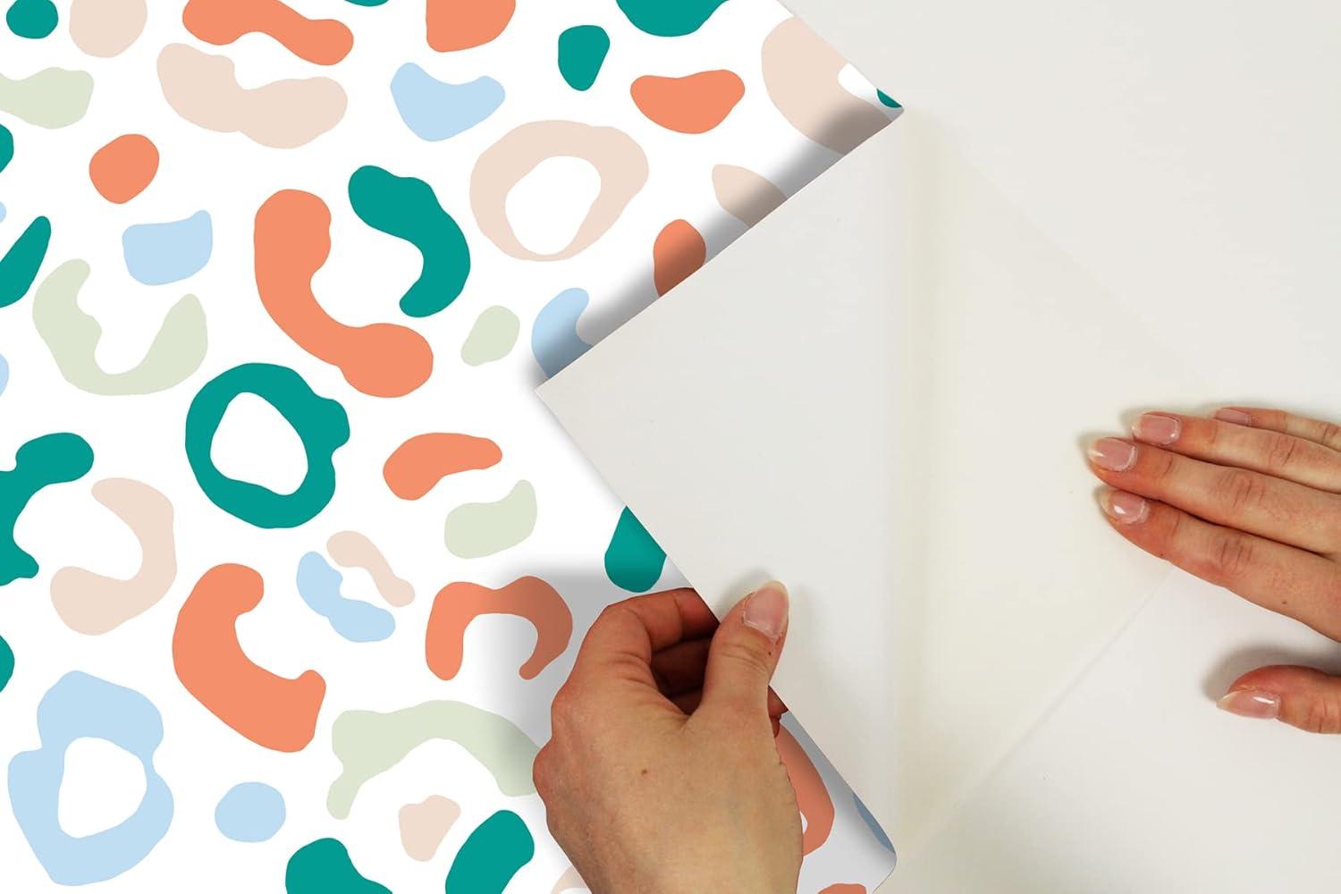 Aelfie Multi Warm Leopard Spots Peel & Stick Wallpaper
