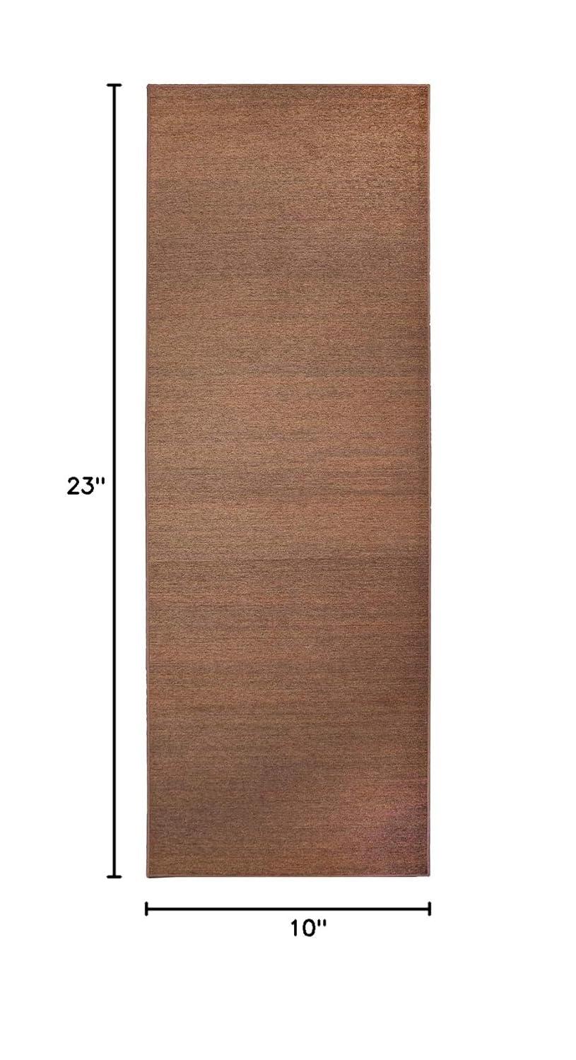 My Magic Carpet Solid Espresso Flatweave Washable Indoor / Outdoor Rug
