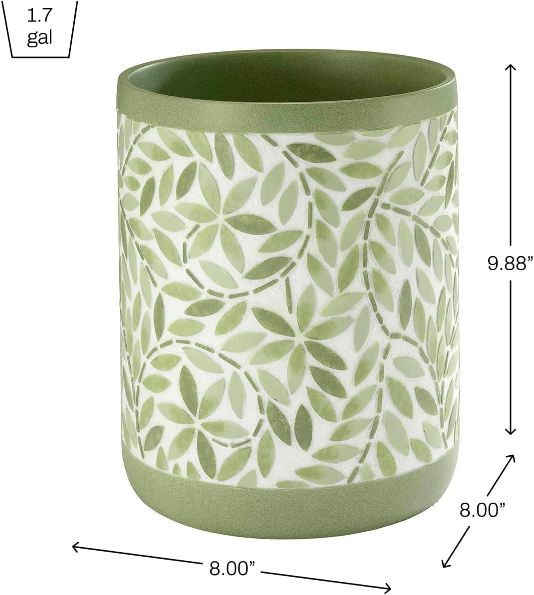 Avanti Linens Stratford Green Wastebasket
