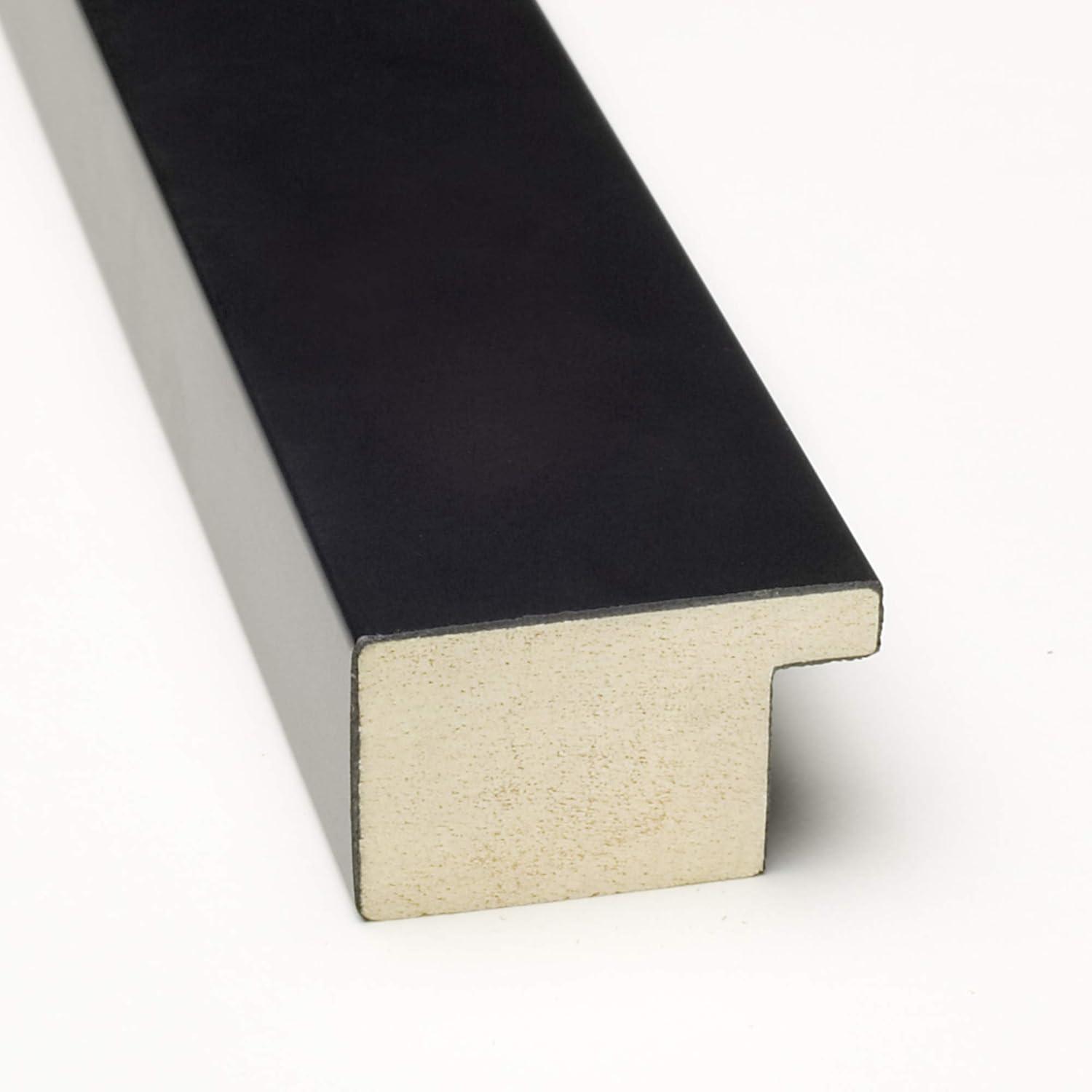 Amanti Art Natural Cork Board Wood Framed Mezzanotte Black Bulletin Board 32 in. x 14 in.