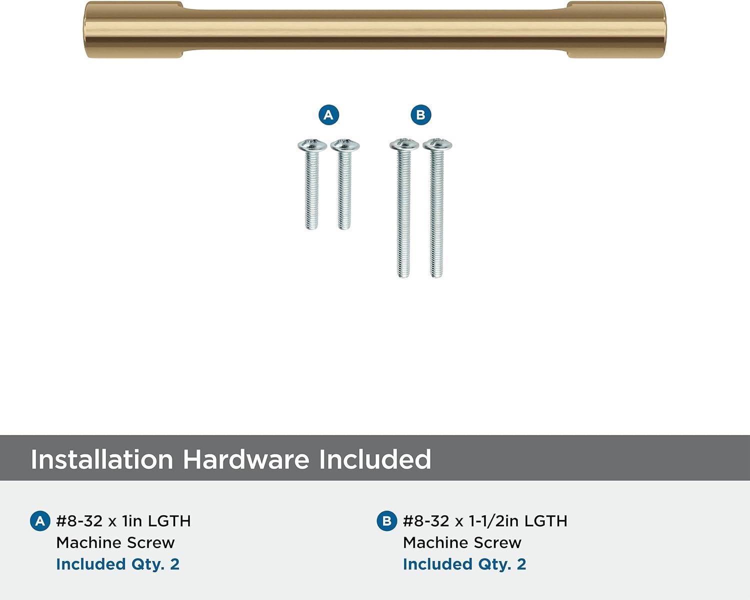 Amerock Riva 3-3/4 inch (96mm) Center-to-Center Champagne Bronze Cabinet Pull