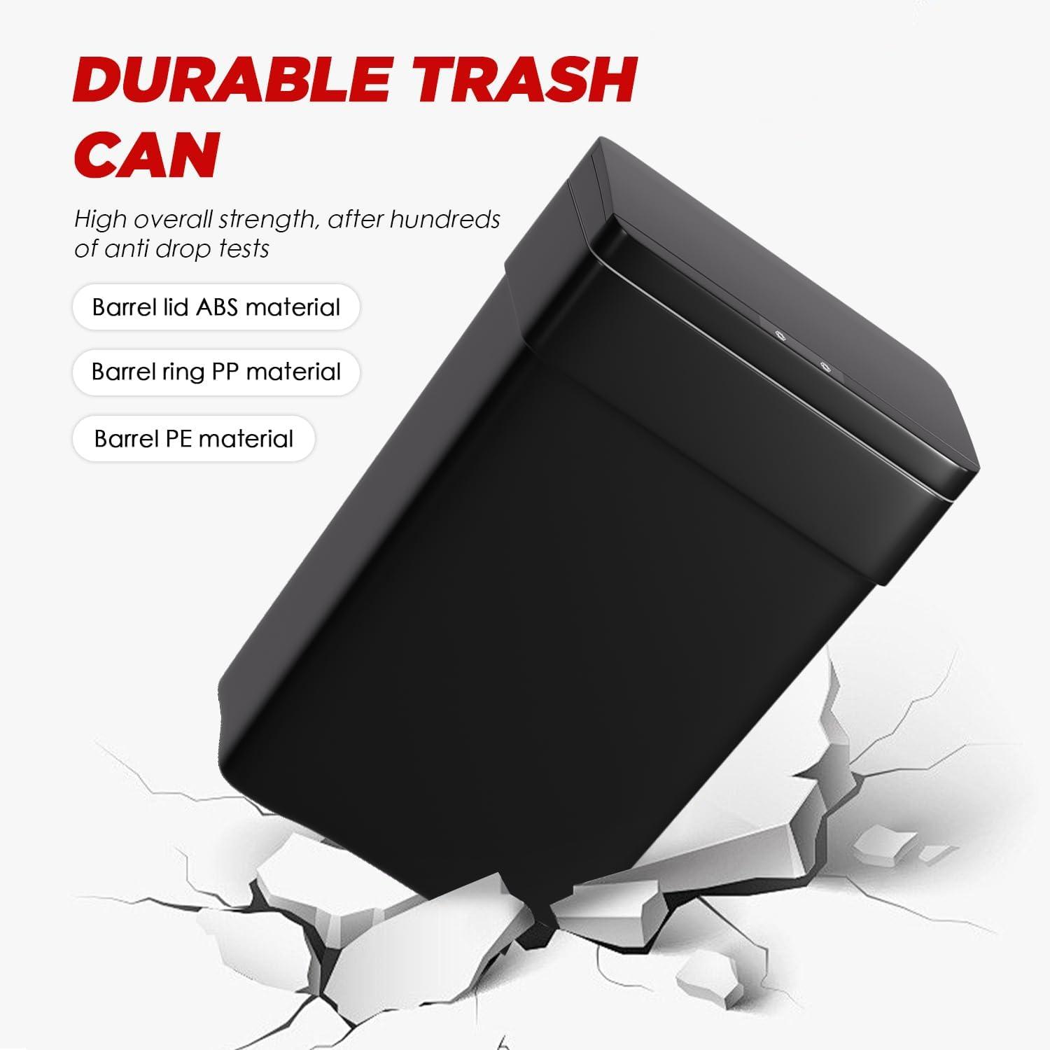 13 Gallon 50 L Trash Can With Lid Plastic Kitchen Trash Bin Automatic Touch Free Motion Sensor Trash Can (3)