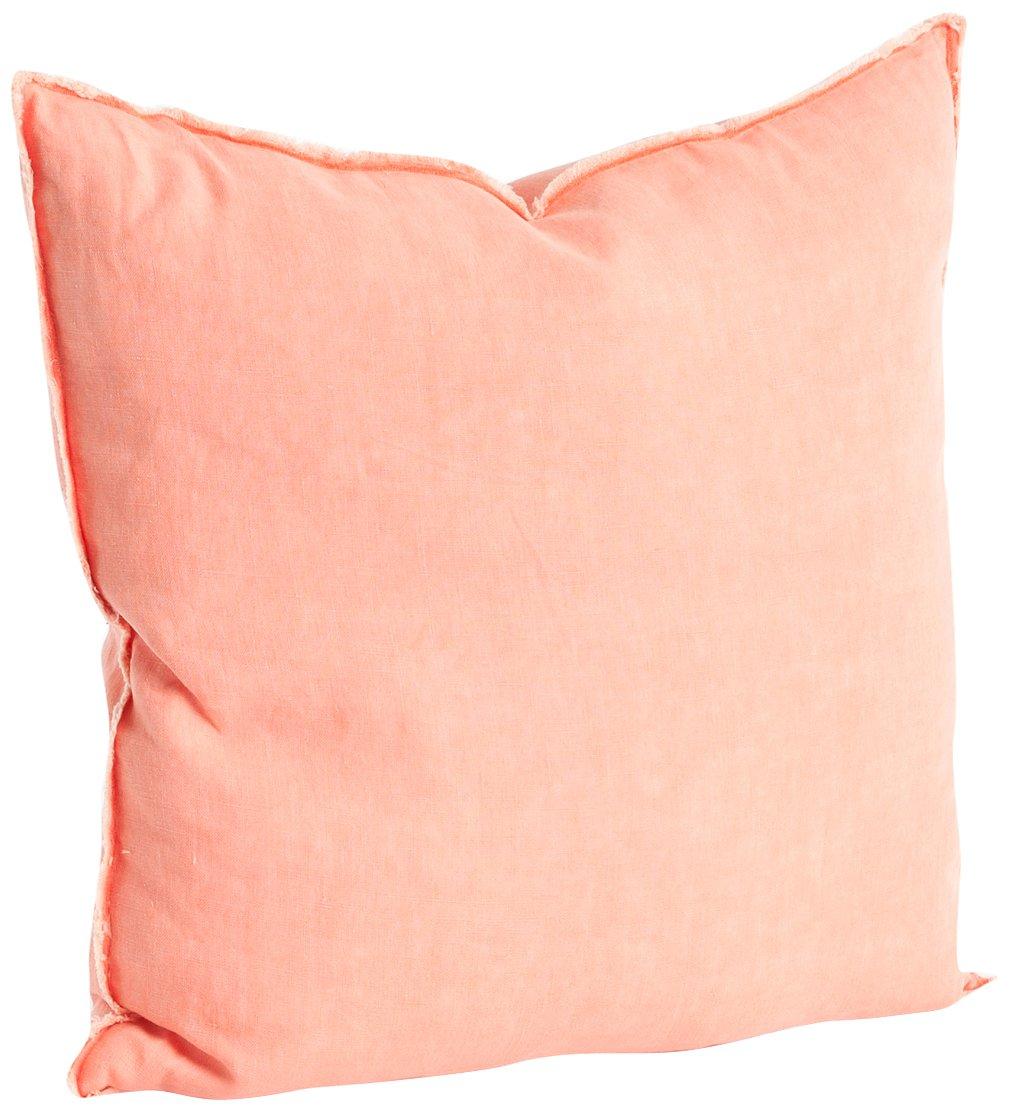 Saro Graciella Collection Linen Reversible Throw Pillow