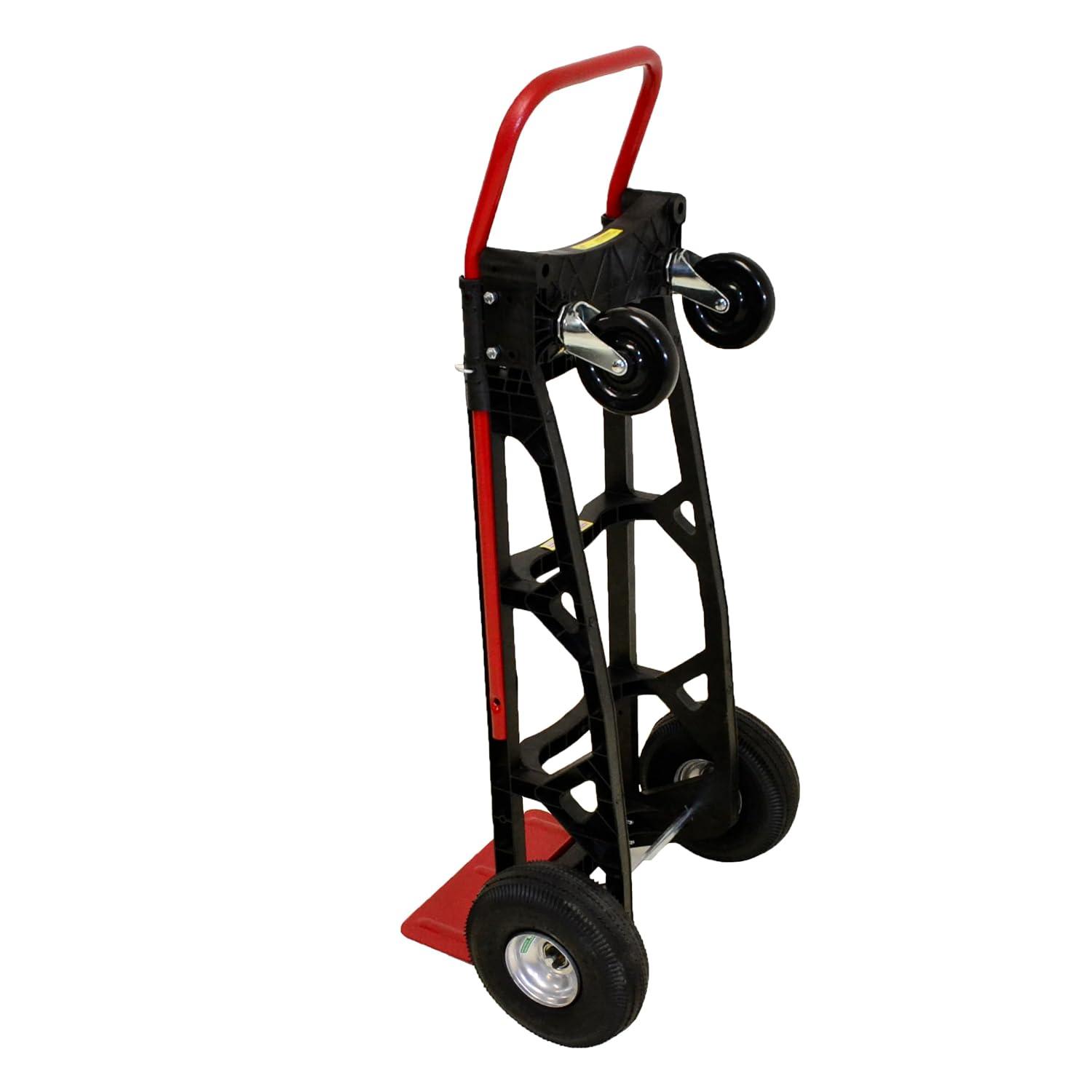Milwaukee Hand Trucks Nylon Convertible Truck with 10? Pneumatic Tires