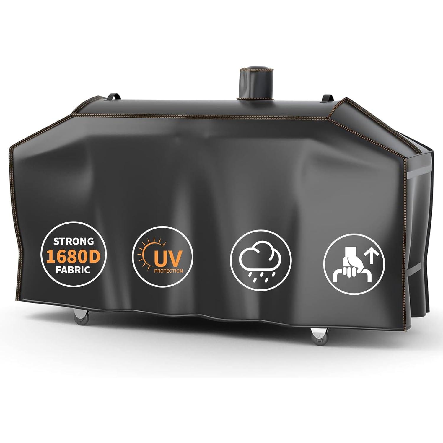 Grisun PS9900 Grill Cover for Smoke Hollow Gas/Charcoal Grill, Pit Boss Memphis Ultimate Grill GC7000 DG1100S 4in1 Combo Grill, Pit Boss KC Combo Platinum Series Heavy Duty and Waterproof Grill Cover