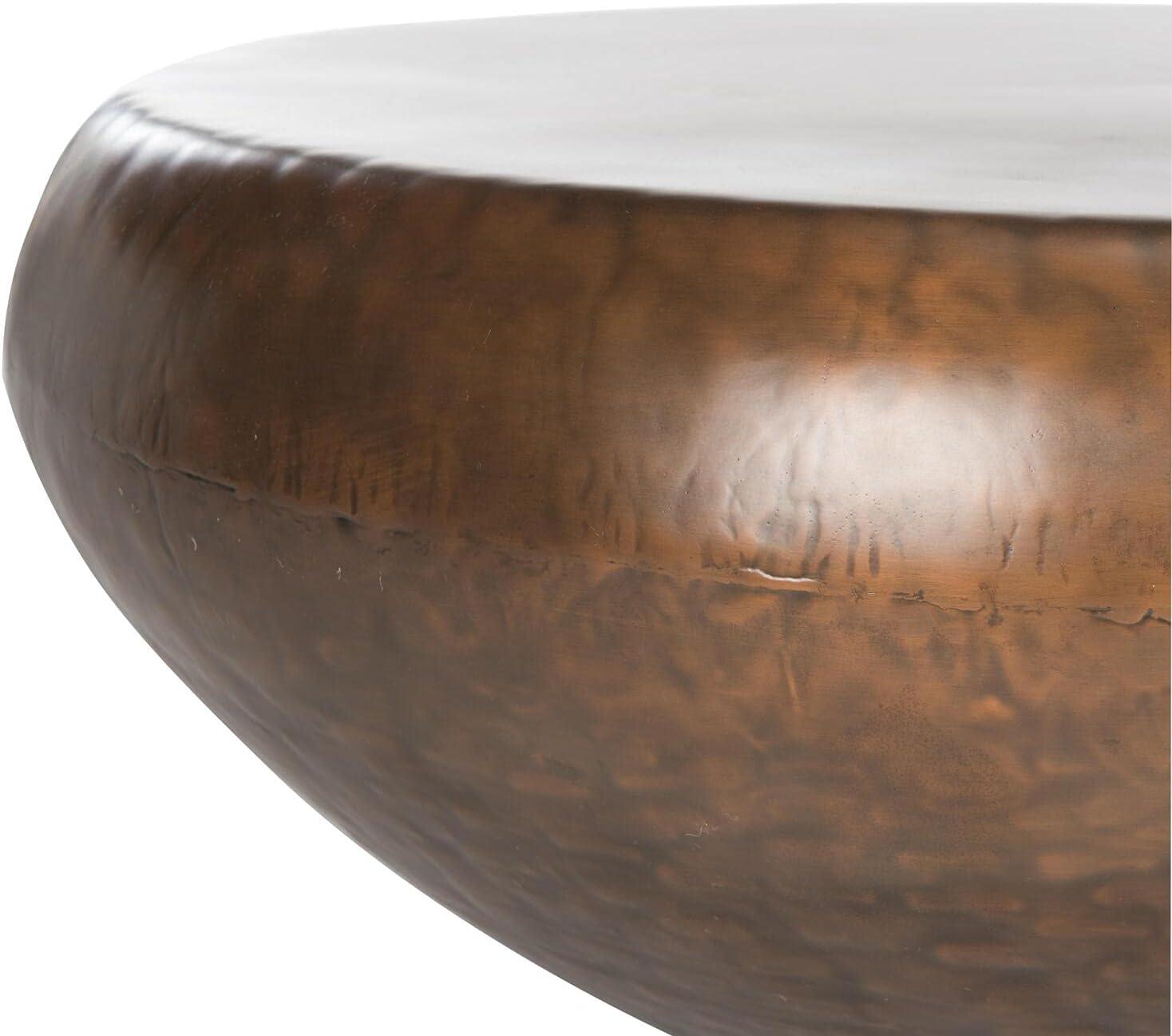 Patience Round Antique Copper Coffee Table