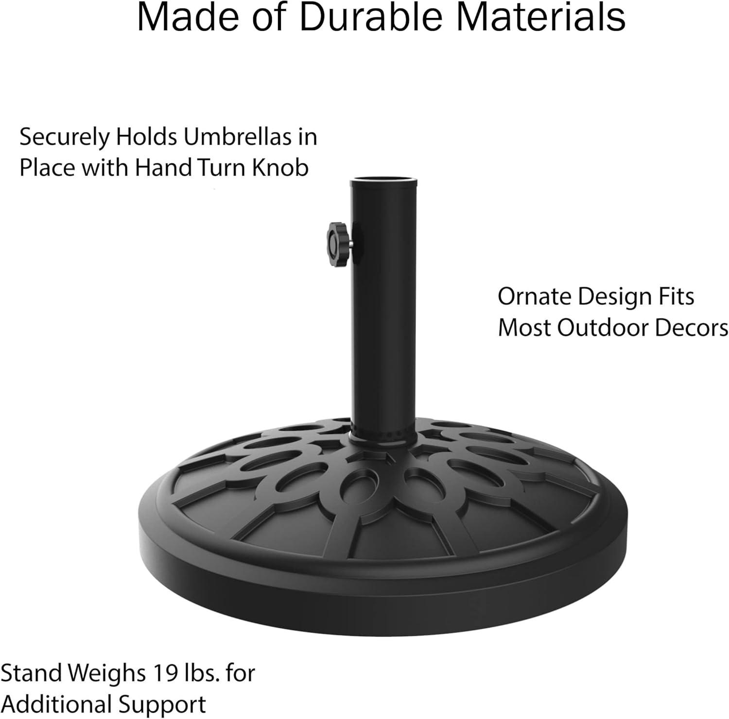 Pure Garden 10 Ft Patio Umbrella with Base, Orange