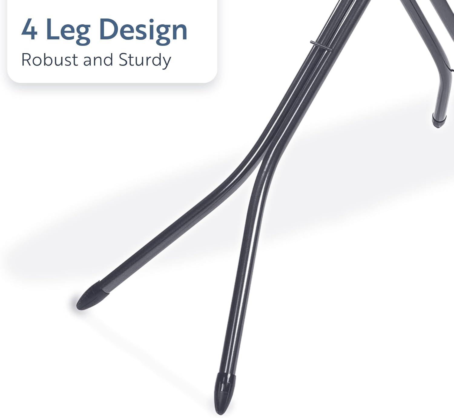 Extra Wide Black Iron Floor Mount Foldable Ironing Board