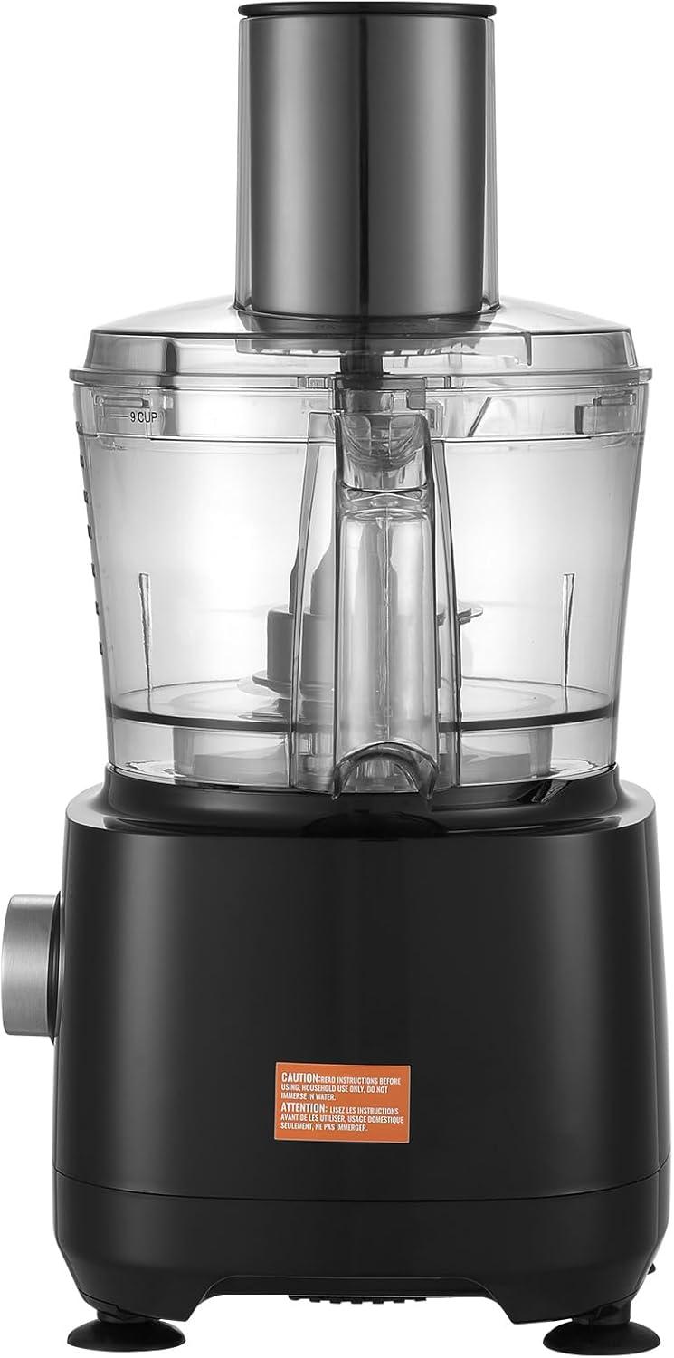 VEVOR 9-Cup Black Food Processor with Variable Speed