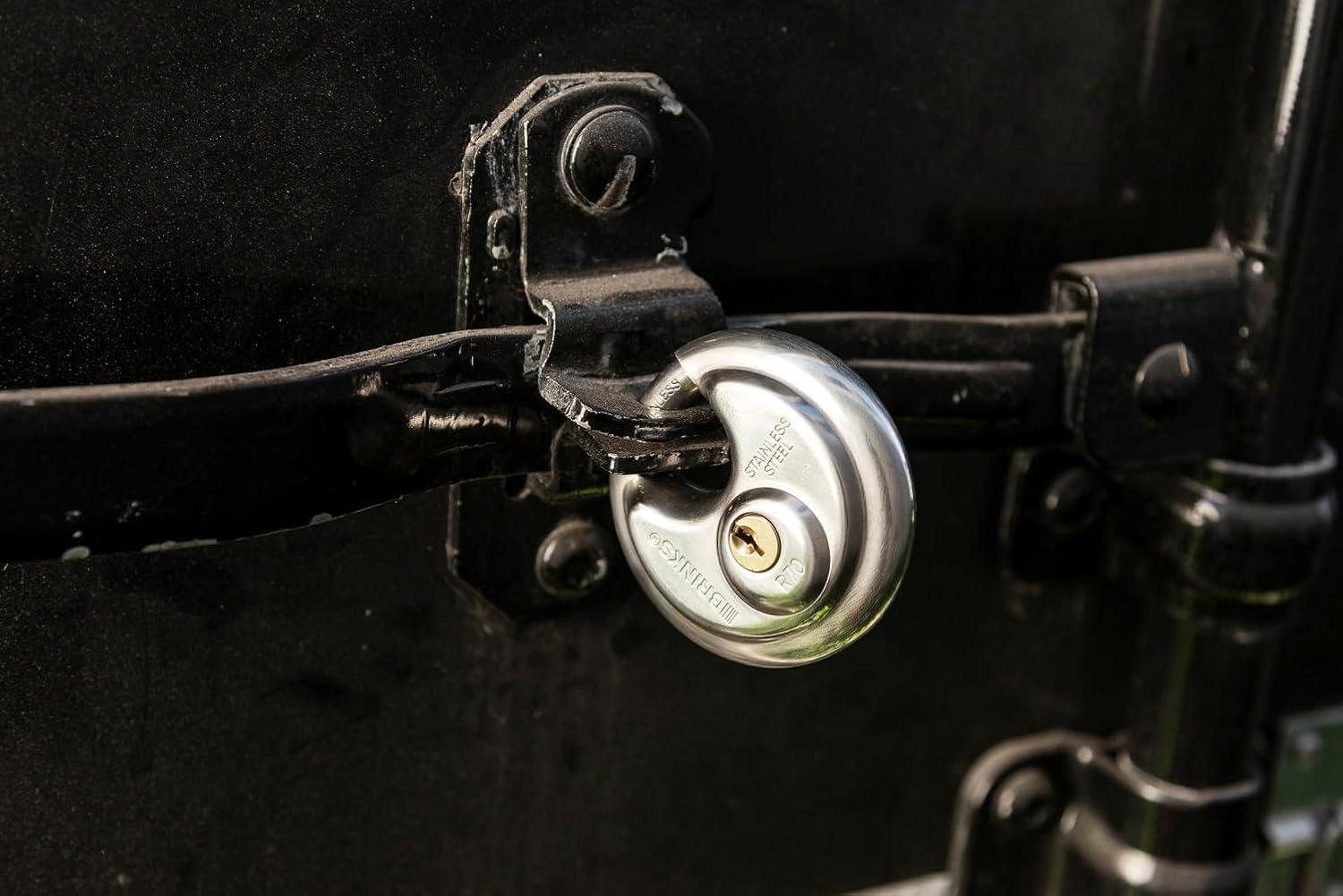 (2 pack) Brinks Commercial Stainless Steel 70mm Keyed Discus Padlock with 5/8in Shackle