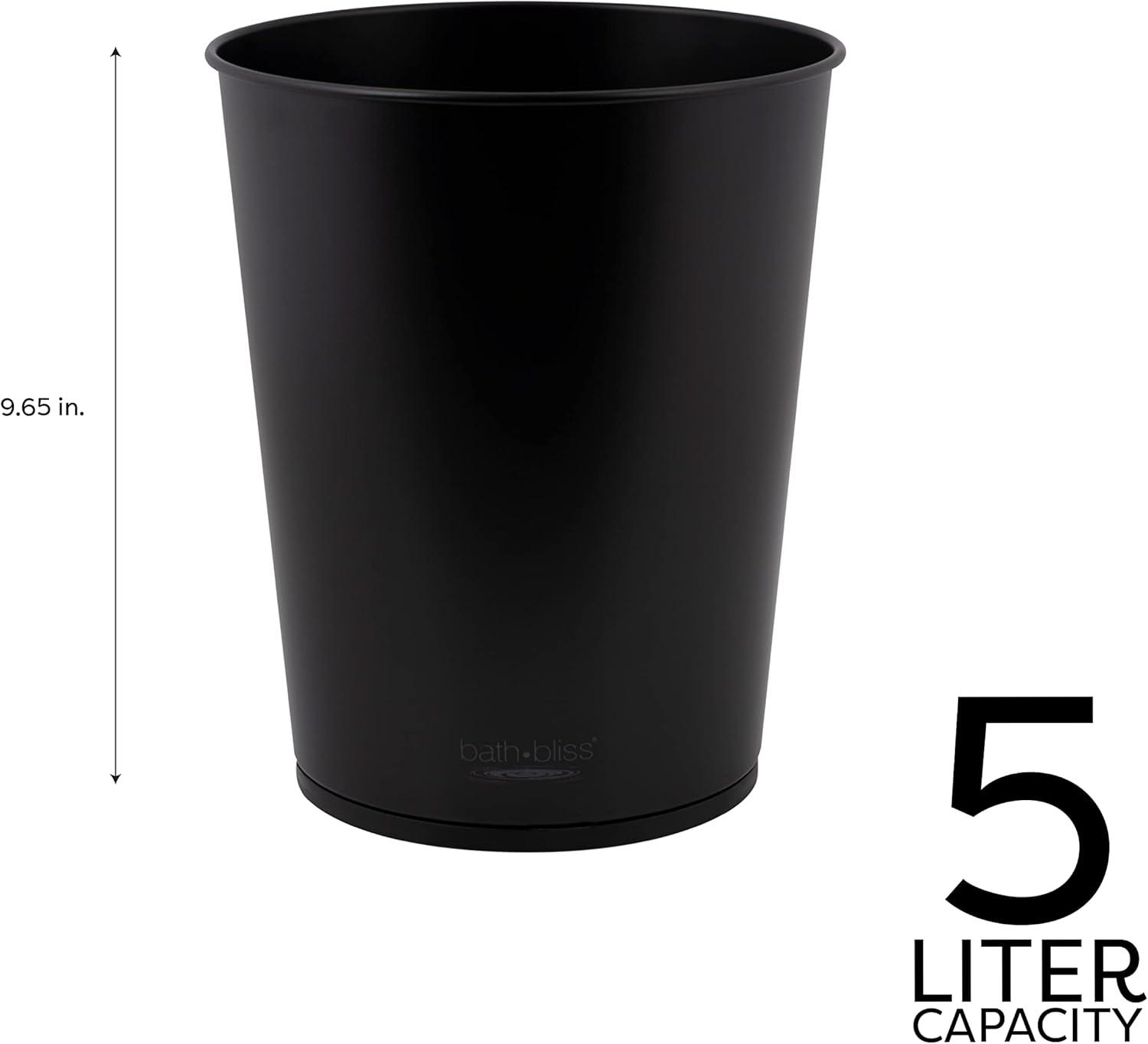 Bath Bliss Waste Baskets Steel Open Waste Basket - 1.32 Gallons