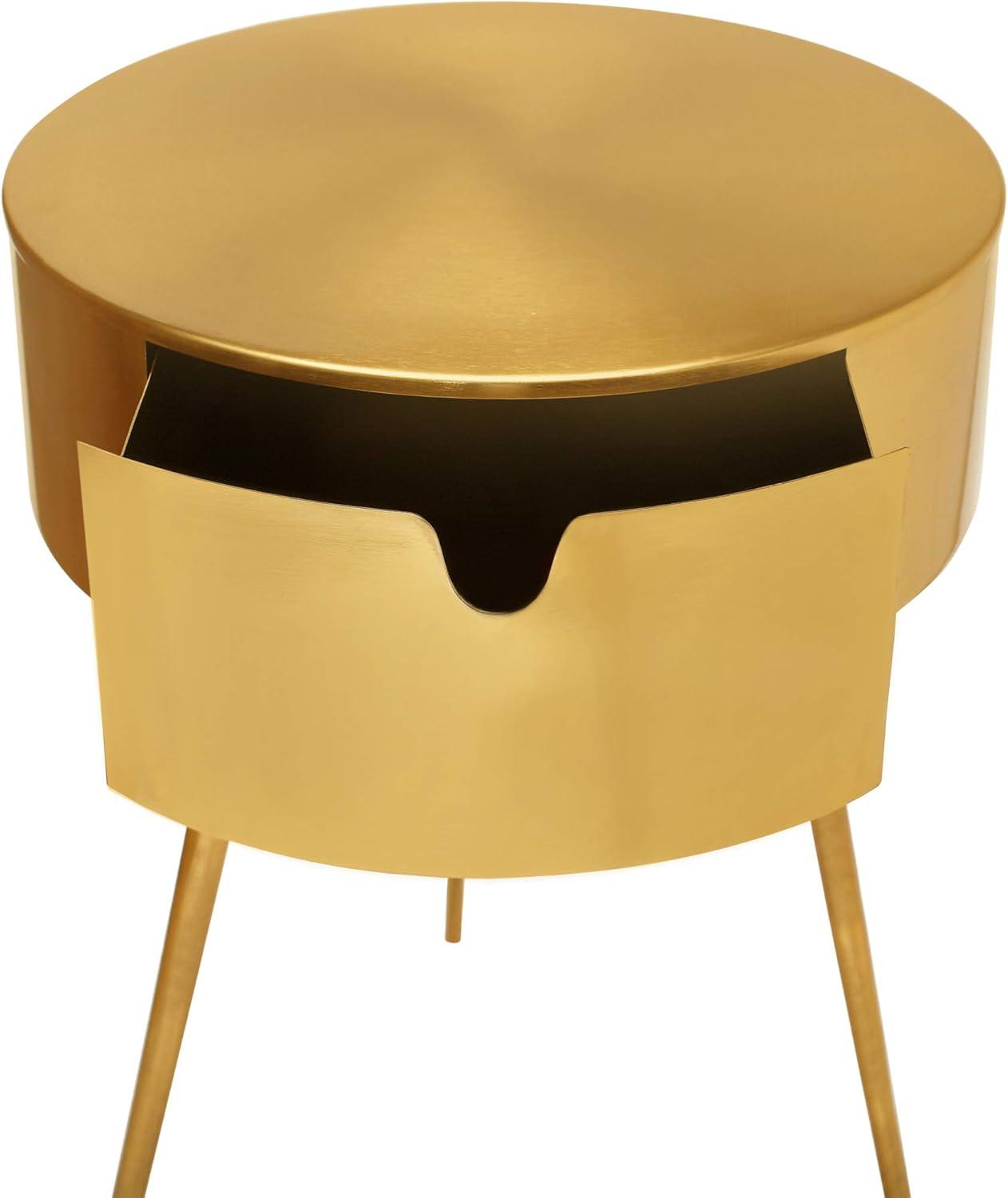 Meridian Furniture Bali Gold Metal Nightstand